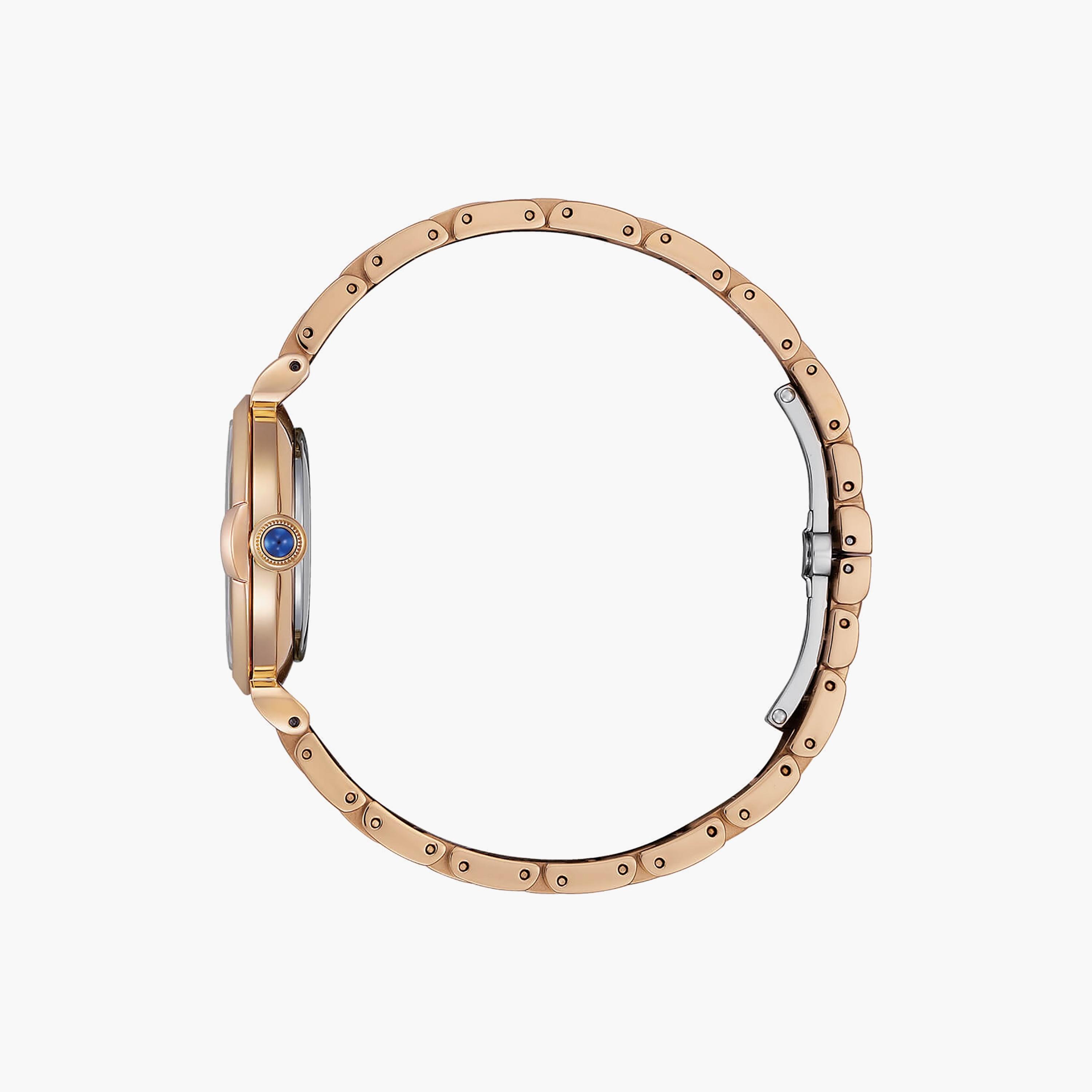 ساعة سيتيزن ذو 30 ملم بلون ذهبي وردي مع انالوج بسوار ستانلس ستيل | EM1073-85Y-women-watchesandjewellery-watches-image-2