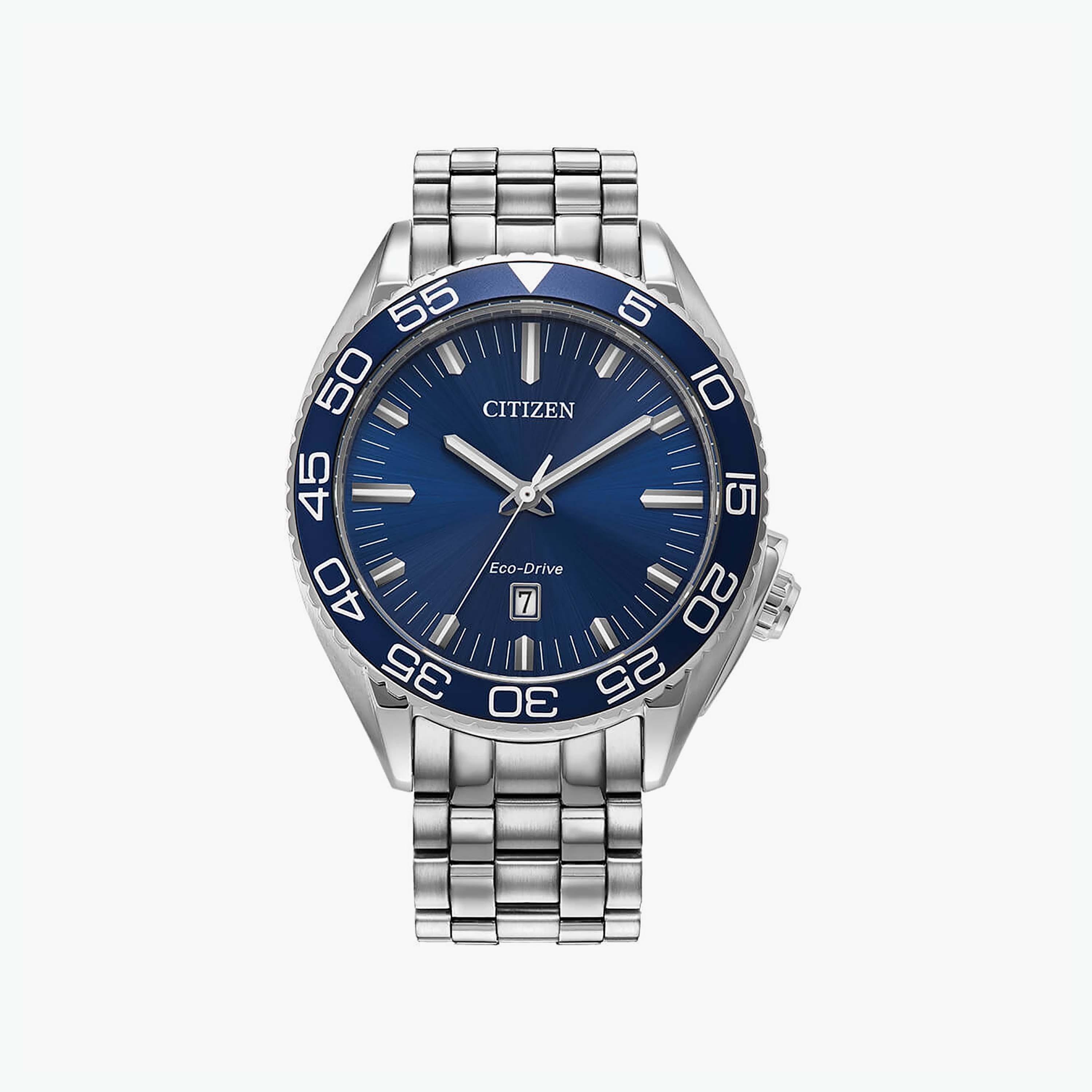 Citizen Eco-Drive Men's 44 MM Silver Analog Stainless Steel Strap Watch | AW1770-53L-men-watchesandjewellery-watches-image-1