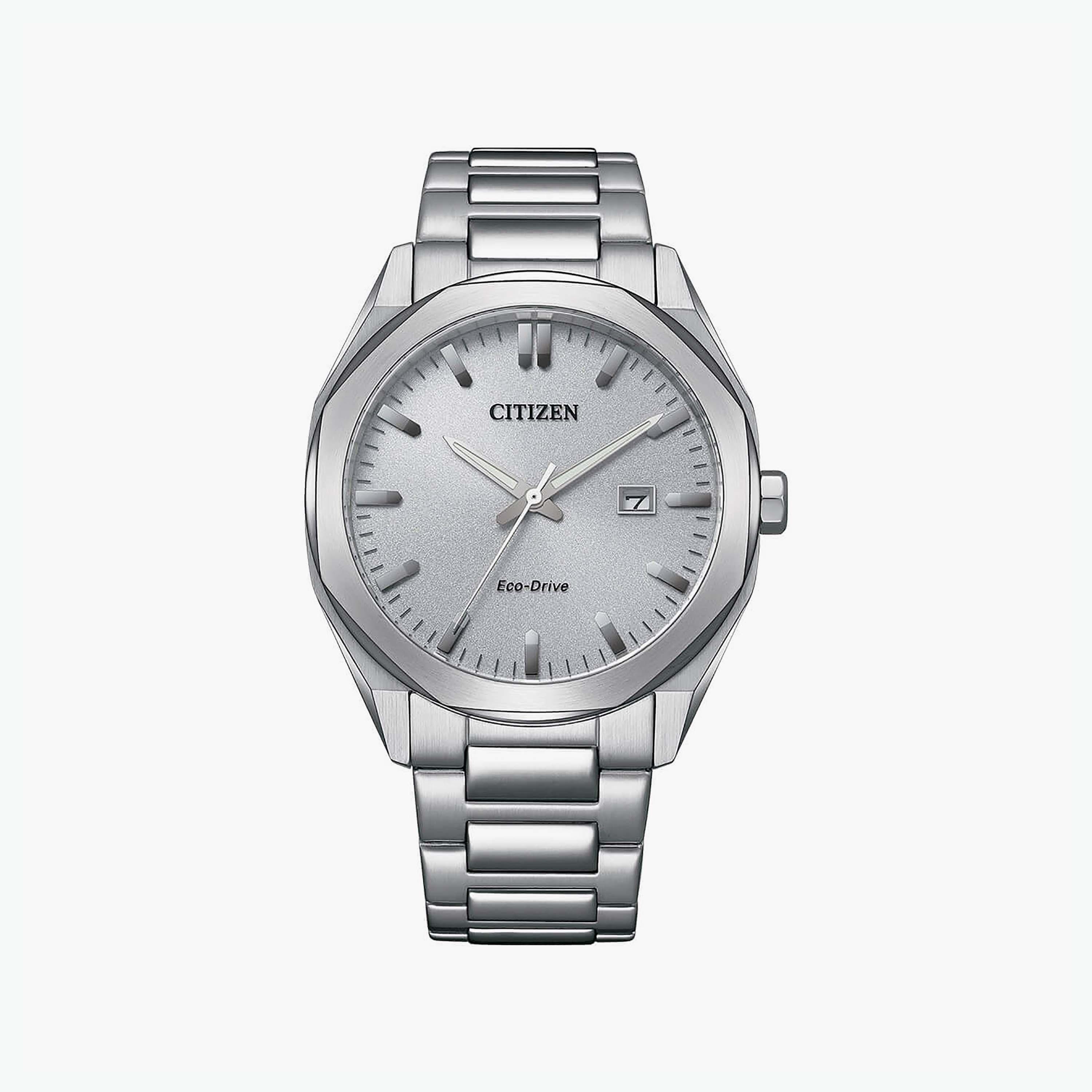 Citizen Eco-Drive Men's 41 MM Silver Analog Stainless Steel Strap Watch | BM7600-81A-men-watchesandjewellery-watches-image-1