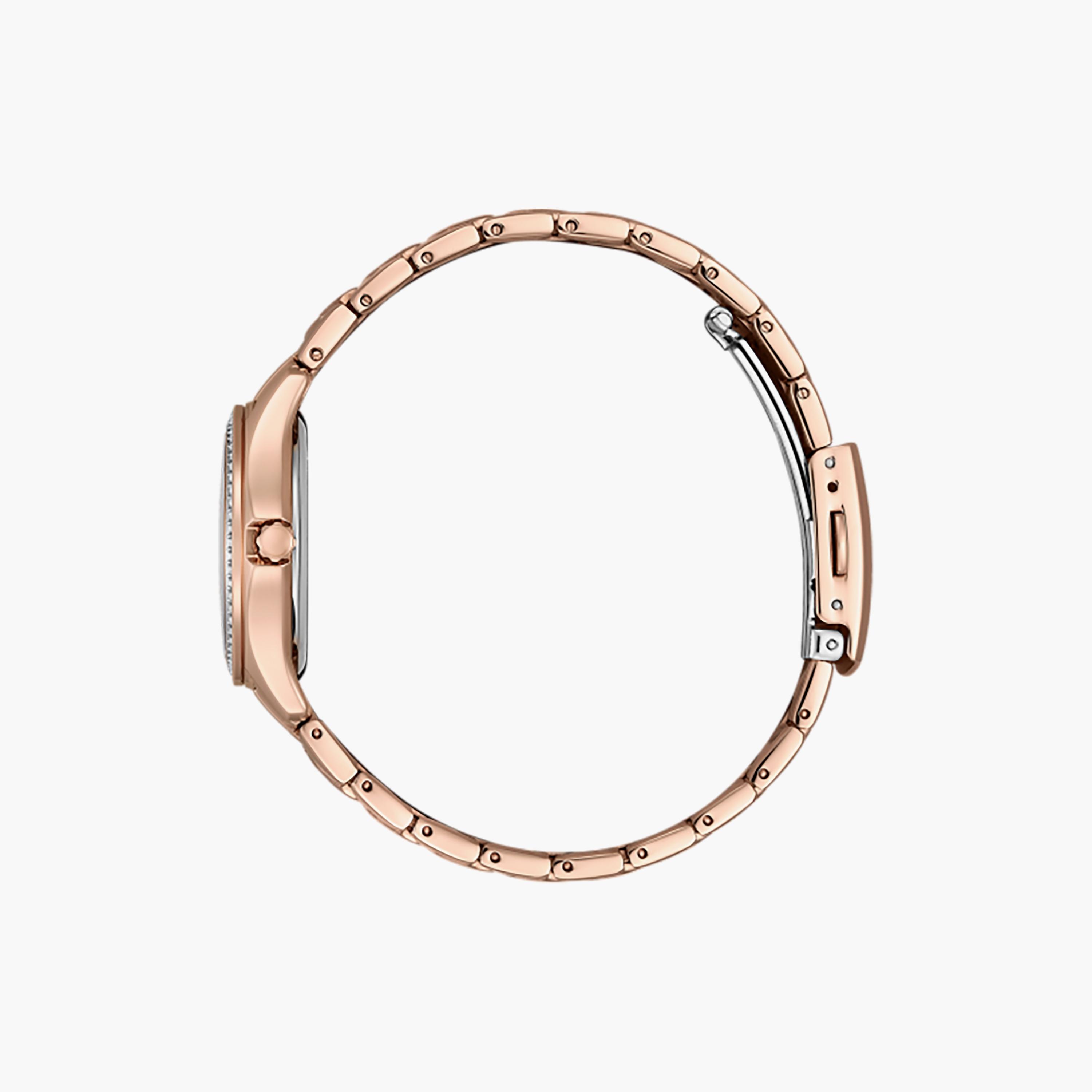 Citizen Eco-Drive 31 MM Rose Gold Analog Stainless Steel Strap Watch | FE1252-82X-women-watchesandjewellery-watches-image-2