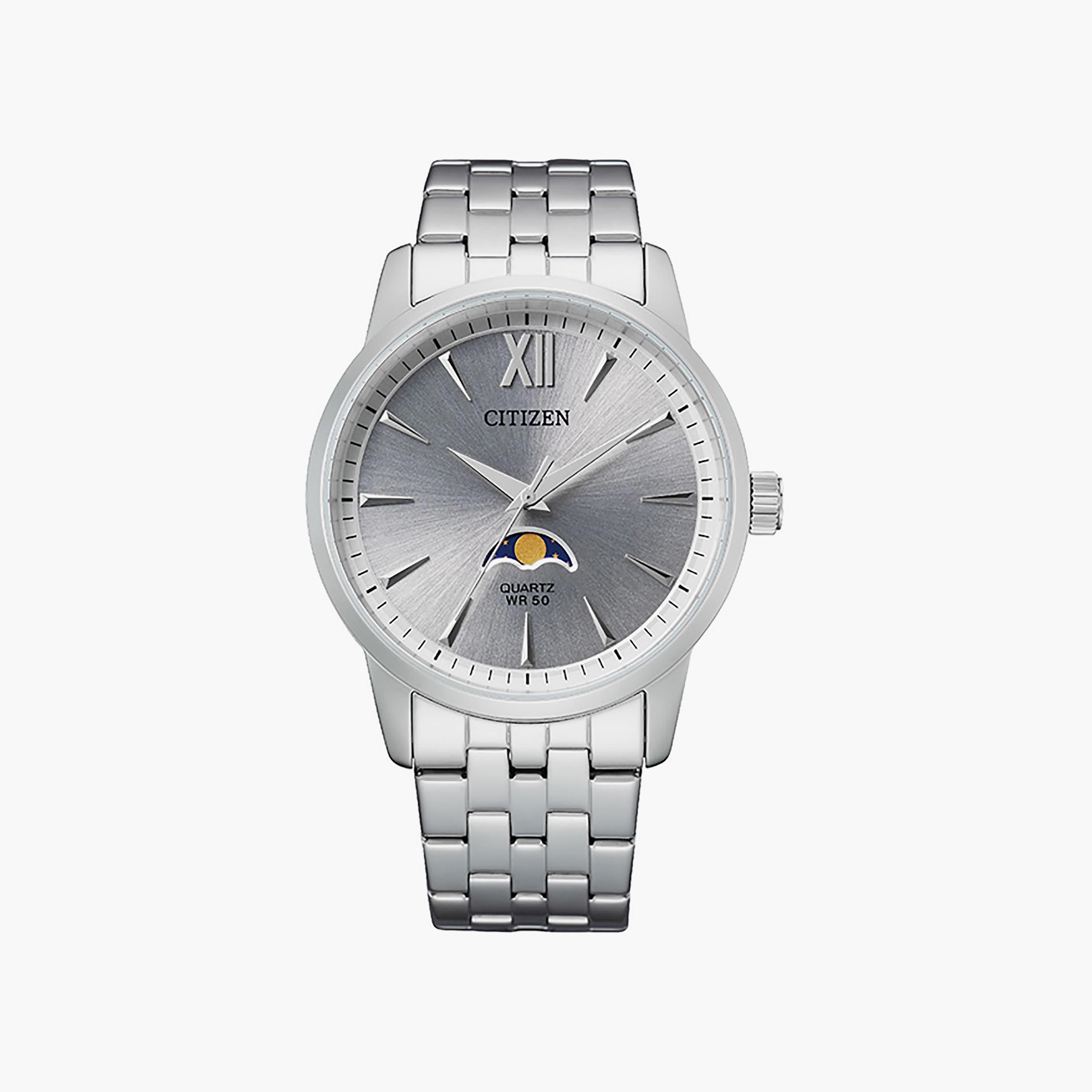 ساعة سيتيزن للرجال ذو 42 ملم بلون فضي مع انالوج بسوار ستانلس ستيل | AK5000-54A-men-watchesandjewellery-watches-image-1