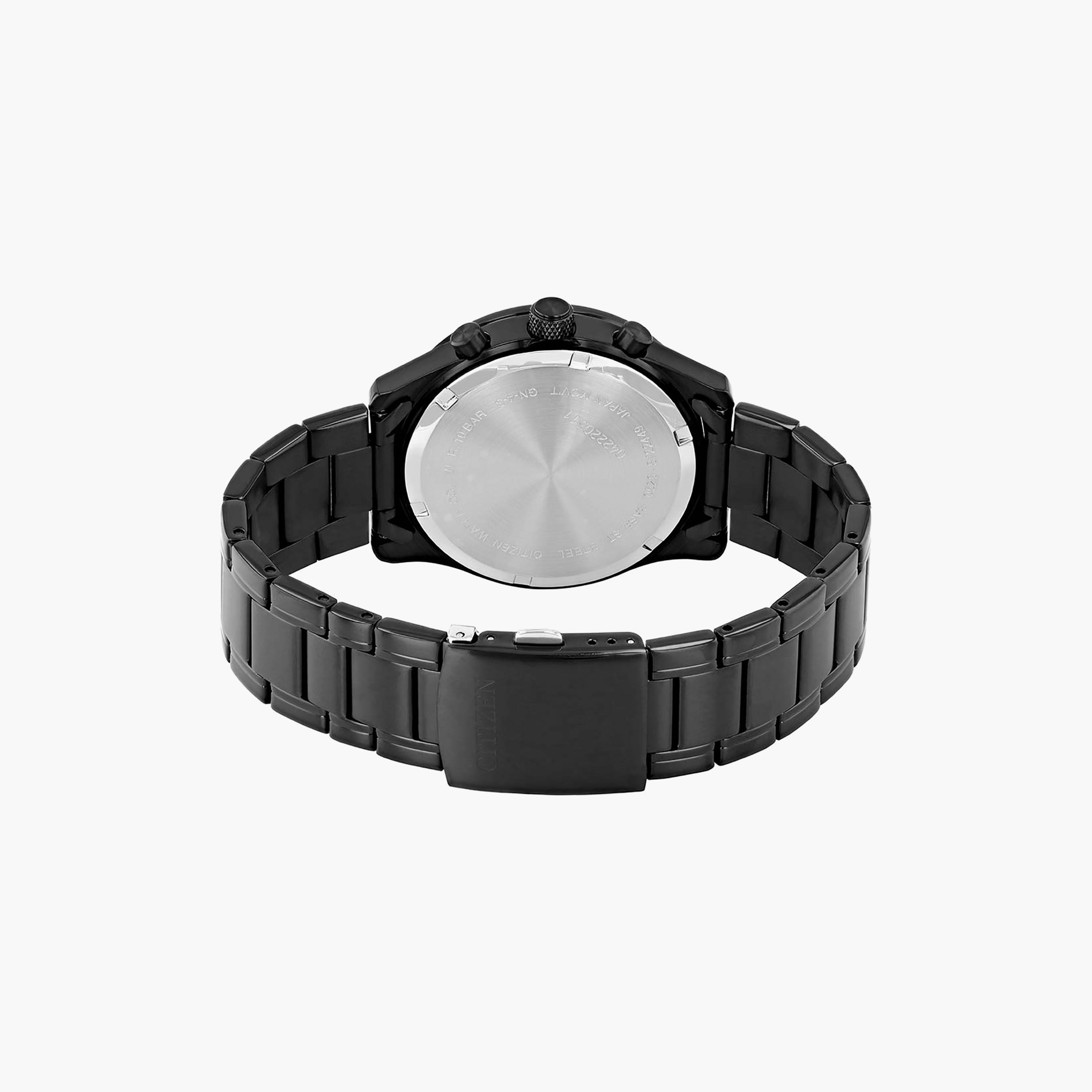 ساعة سيتيزن للرجال ذو 42 ملم بلون اسود مع كرونوغراف بسوار ستانلس ستيل | AN8195-58E-men-watchesandjewellery-watches-image-3