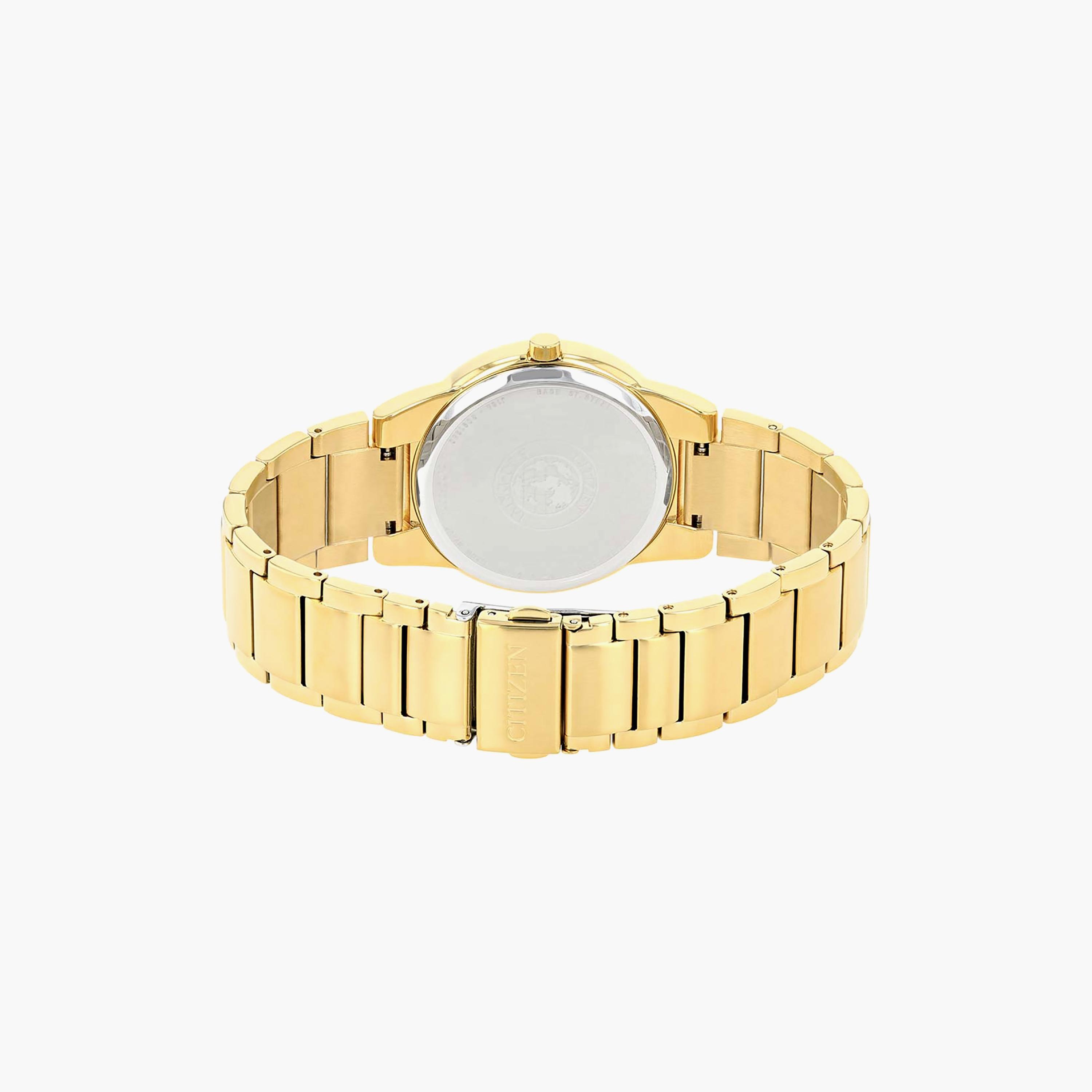 Citizen Eco-Drive Men's 40 MM Gold Analog Stainless Steel Strap Watch | AU1062-56E-men-watchesandjewellery-watches-image-3