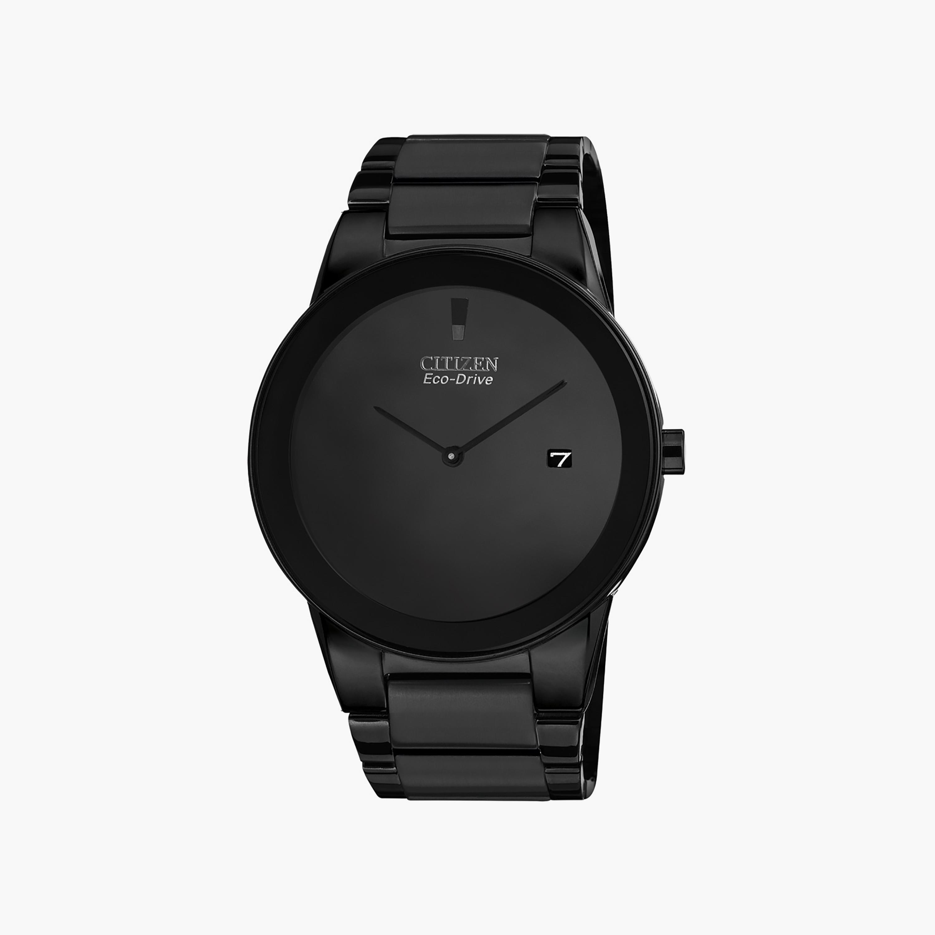 Citizen Eco-Drive Men's 40 MM Black Analog Stainless Steel Strap Watch | AU1065-58E-men-watchesandjewellery-watches-image-1