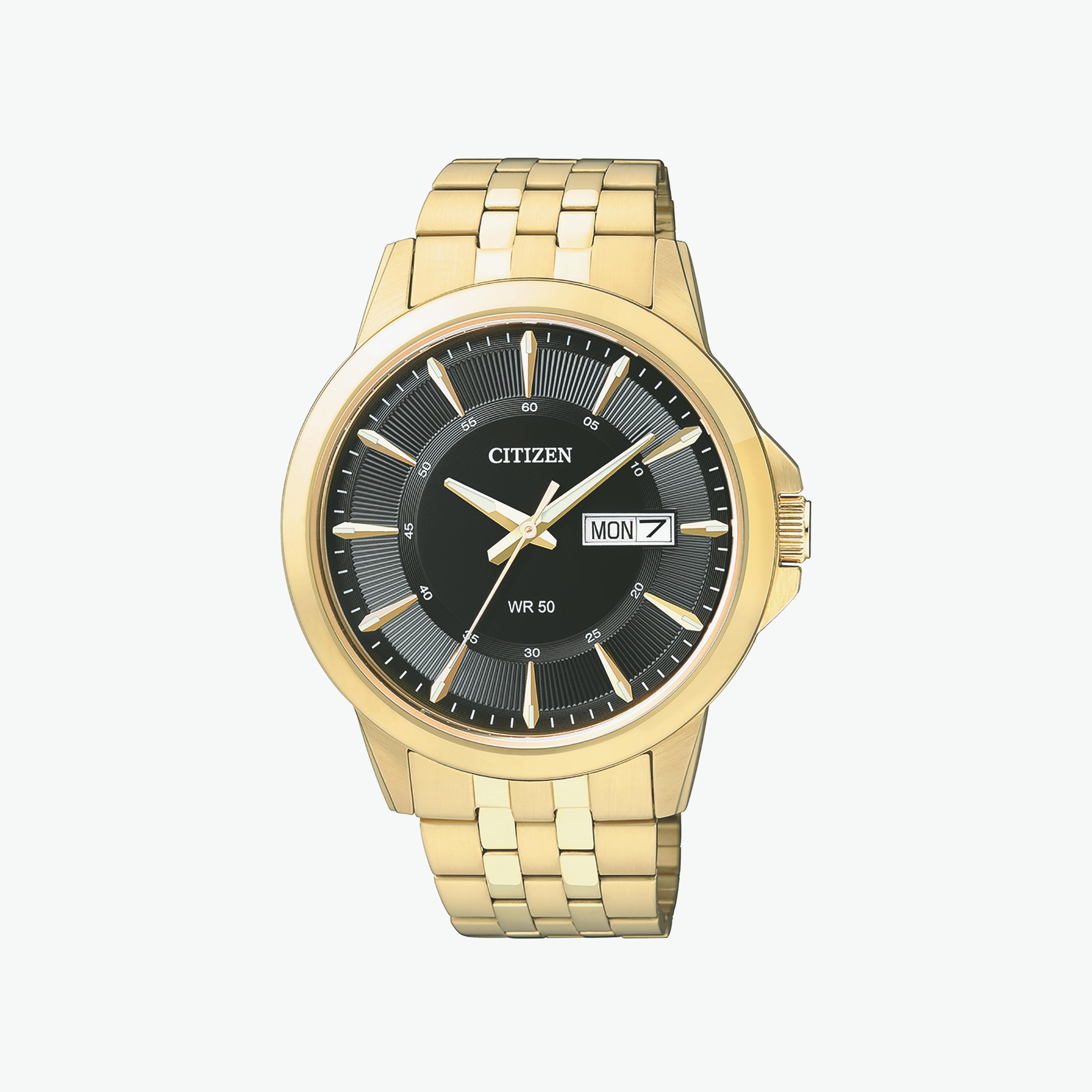 ساعة سيتيزن للرجال ذو 41 ملم بلون ذهبي مع انالوج بسوار ستانلس ستيل | BF2013-56E-men-watchesandjewellery-watches-image-1