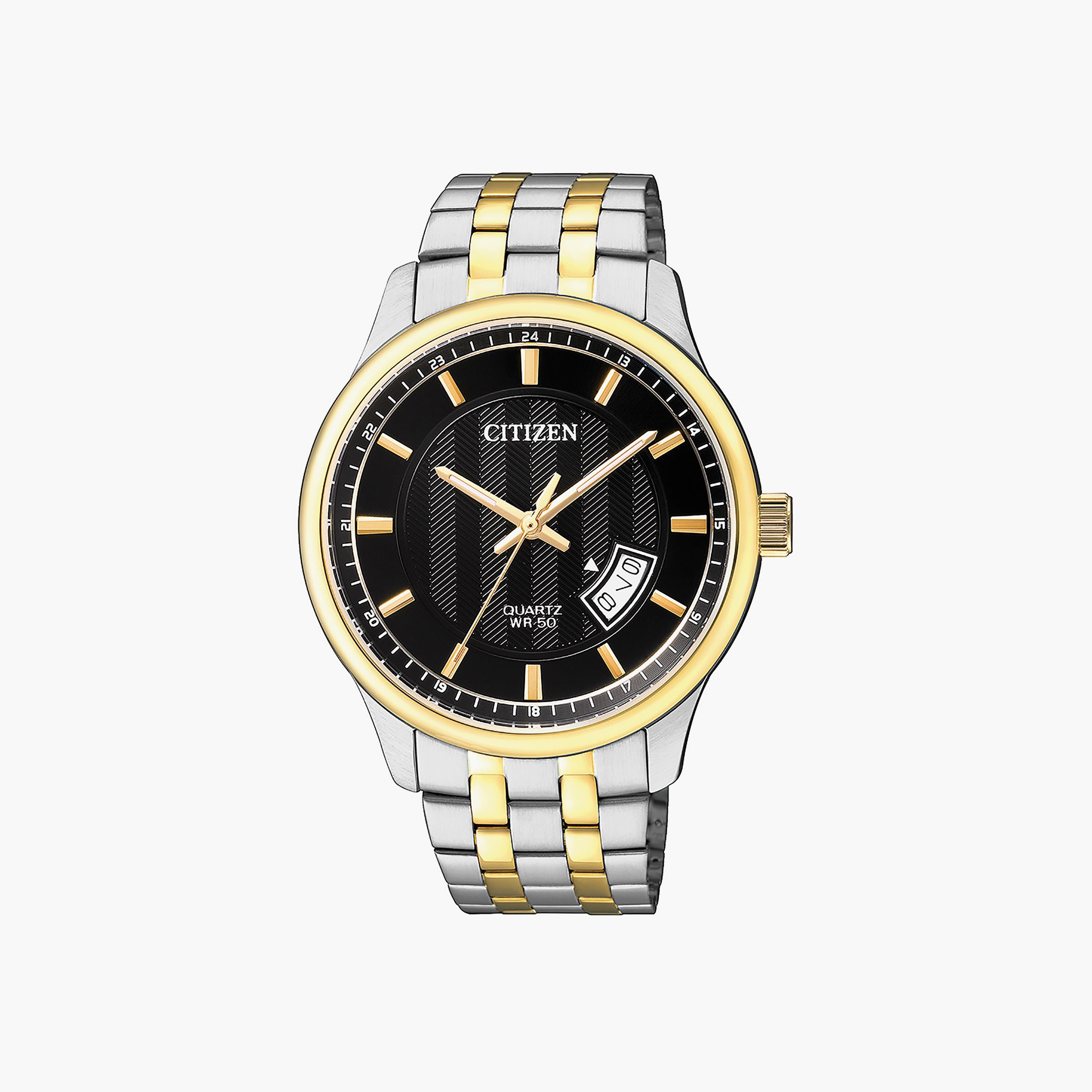 ساعة سيتيزن للرجال ذو 40 ملم بلون فضي وذهبي مع انالوج بسوار ستانلس ستيل | BI1054-80E-men-watchesandjewellery-watches-image-1