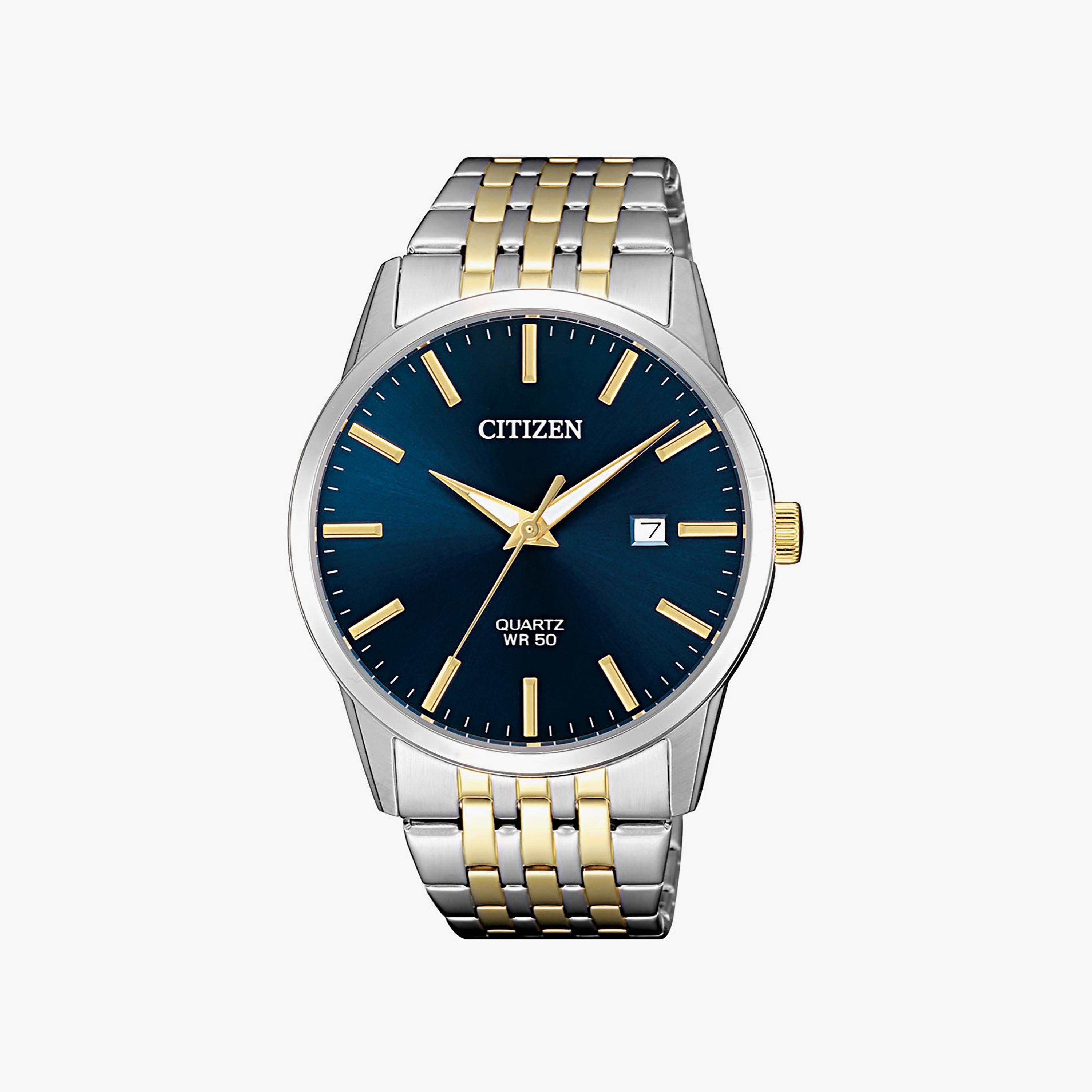 ساعة سيتيزن ذو 39 ملم بلون فضي وذهبي مع انالوج بسوار ستانلس ستيل | BI5006-81L-girls-accessories-watches-image-1