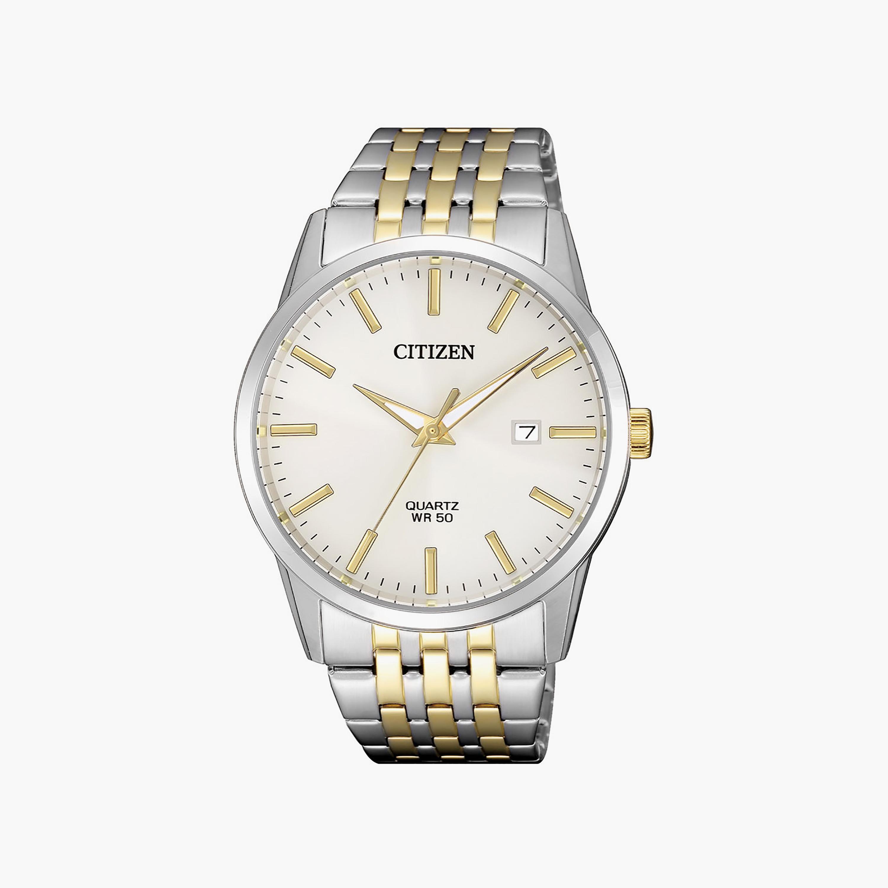 Citizen 39 MM Silver & Gold Analog Stainless Steel Strap Watch | BI5006-81P-girls-accessories-watches-image-1