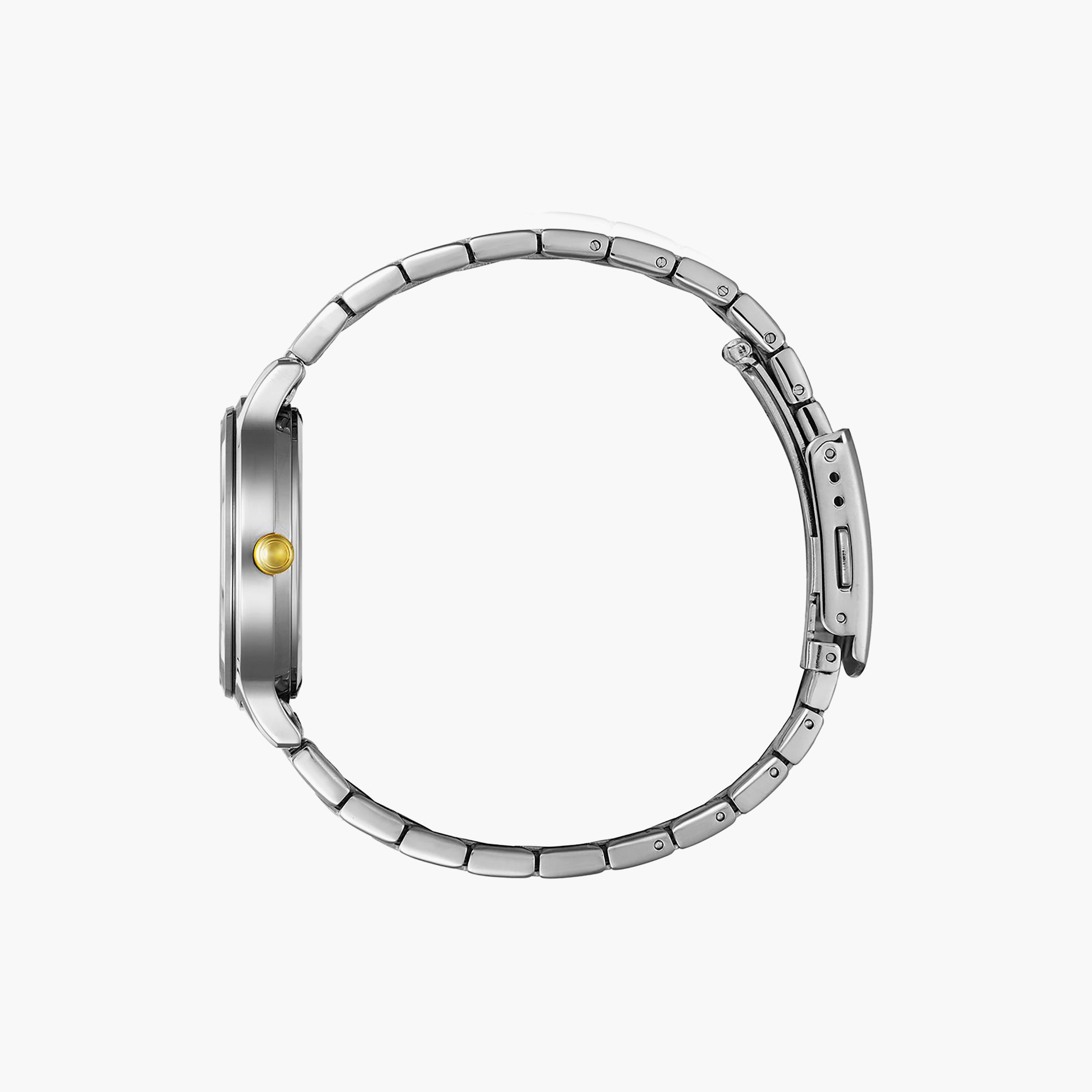 ساعة سيتيزن ذو 33 ملم بلون فضي وذهبي مع انالوج بسوار ستانلس ستيل | ED8184-51A-women-watchesandjewellery-watches-image-2