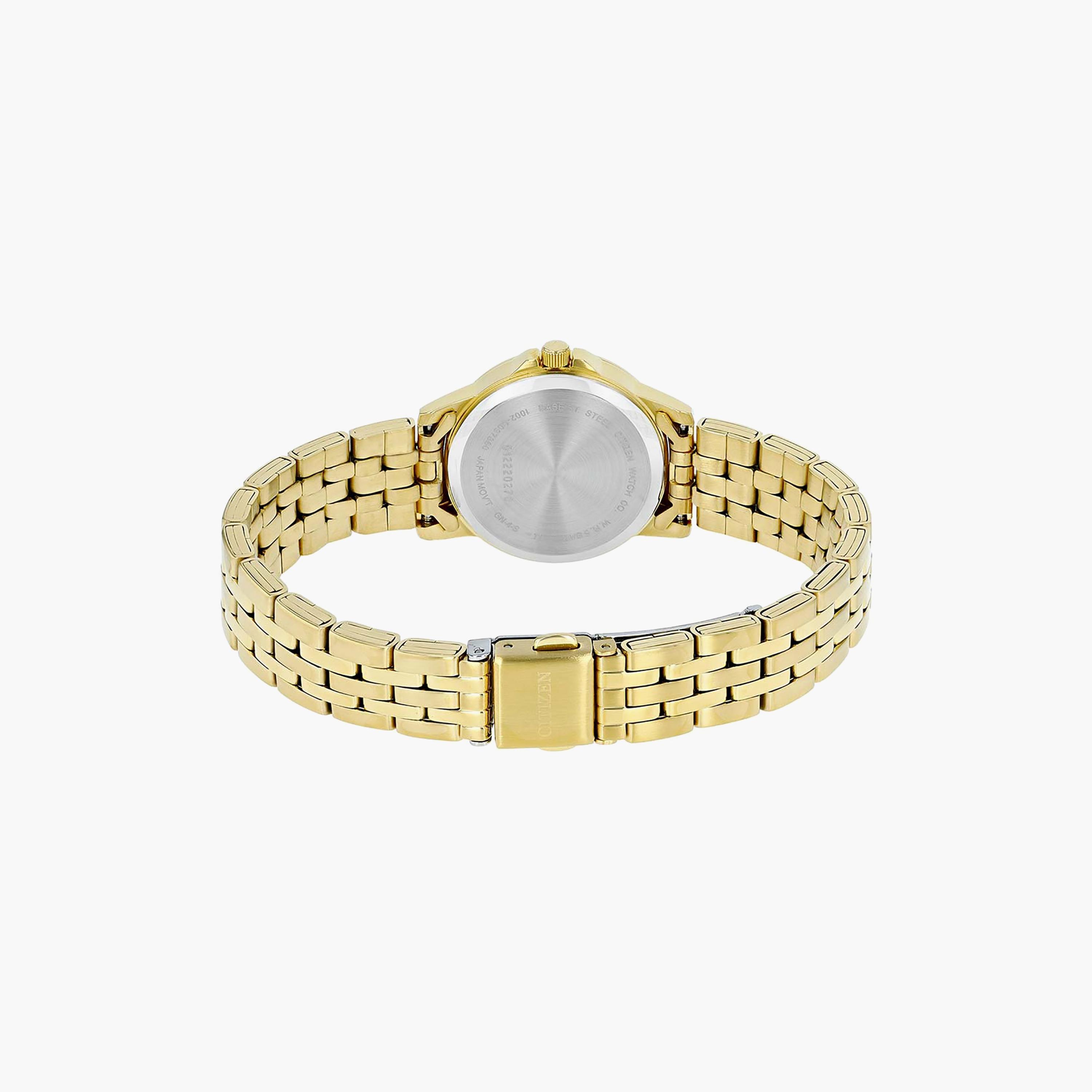 Citizen 27 MM Gold Analog Stainless Steel Strap Watch | EQ0603-59P-women-watchesandjewellery-watches-image-3