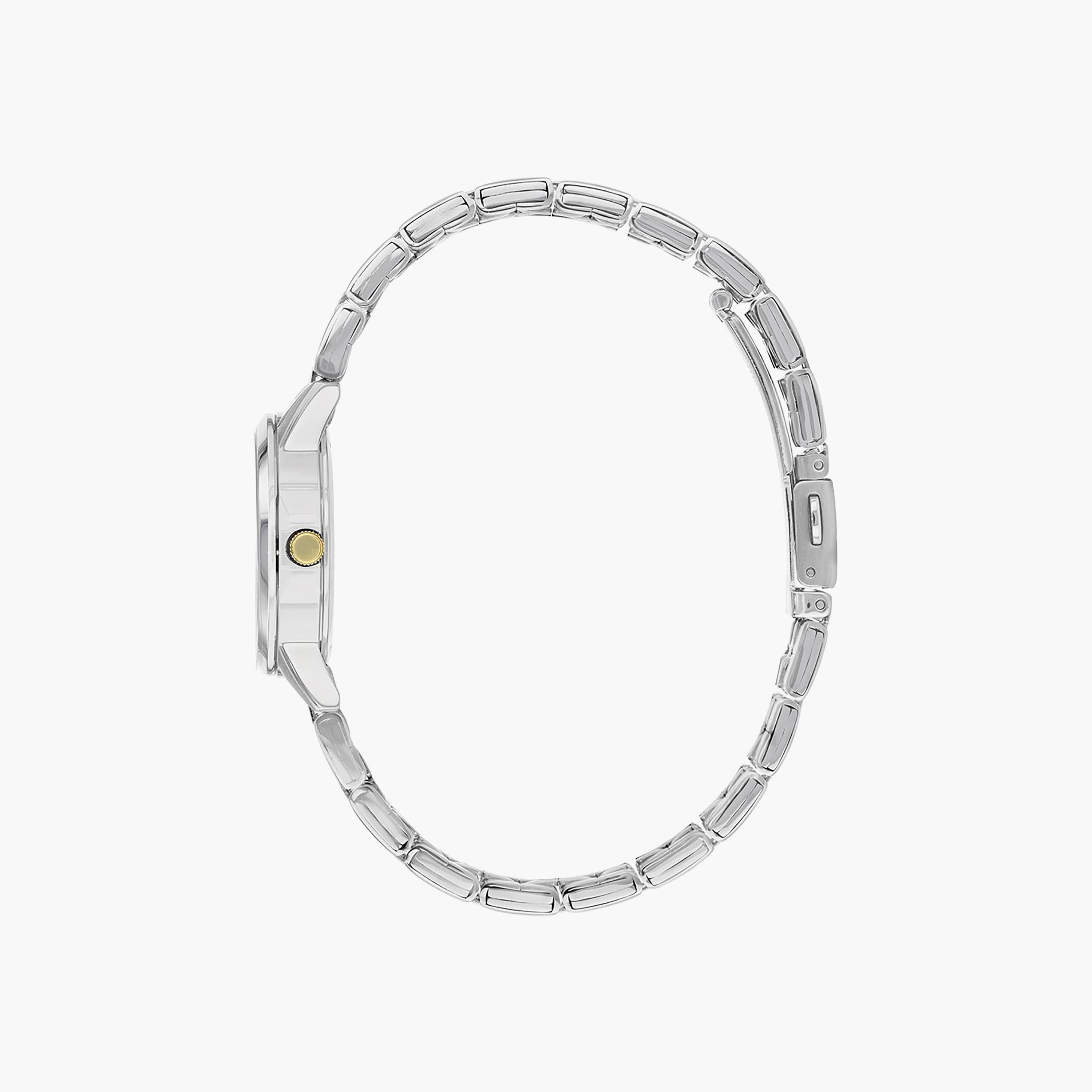 ساعة سيتيزن ذو 27 ملم بلون فضي وذهبي مع انالوج بسوار ستانلس ستيل | EQ0608-55A-women-watchesandjewellery-watches-image-2