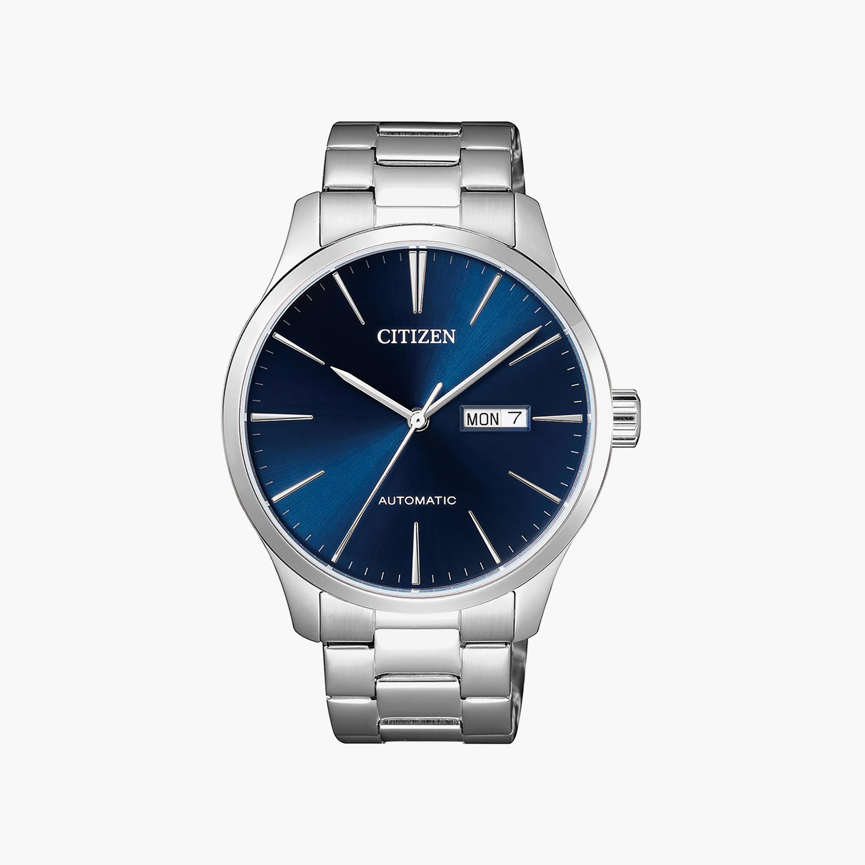 ساعة سيتيزن للرجال ذو 40 ملم بلون فضي مع أوتوماتيكي بسوار ستانلس ستيل | NH8350-83L-men-watchesandjewellery-watches-image-1