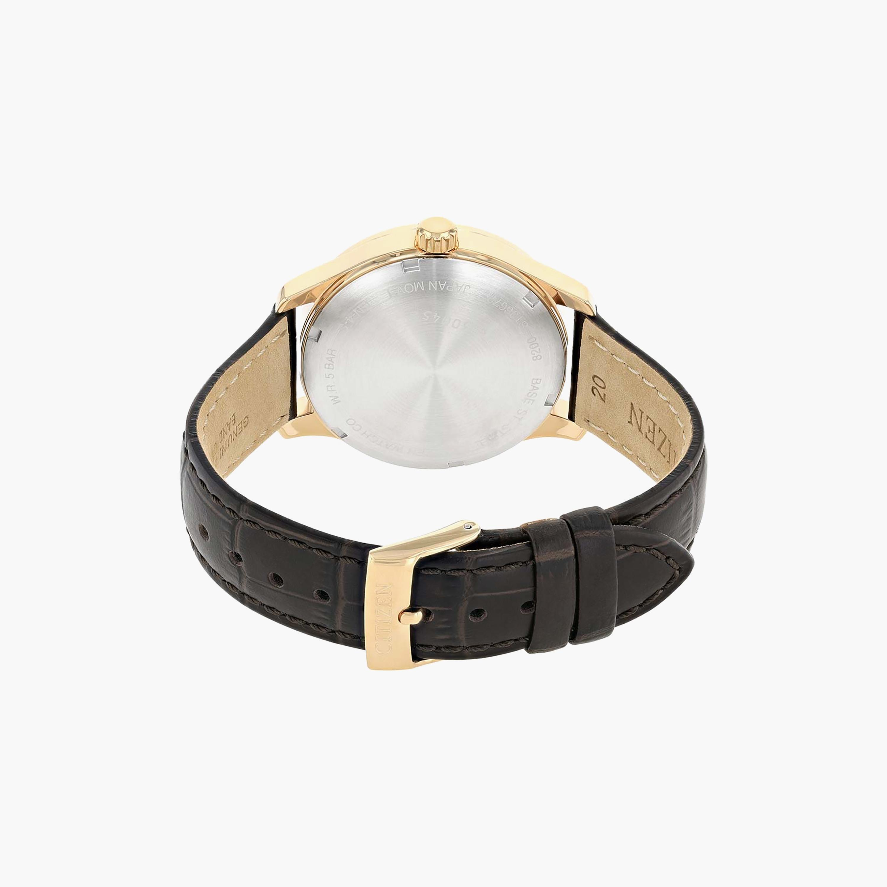 Citizen Men's 40 MM Brown Automatic Leather Strap Watch | NH8353-18A-men-watchesandjewellery-watches-image-3