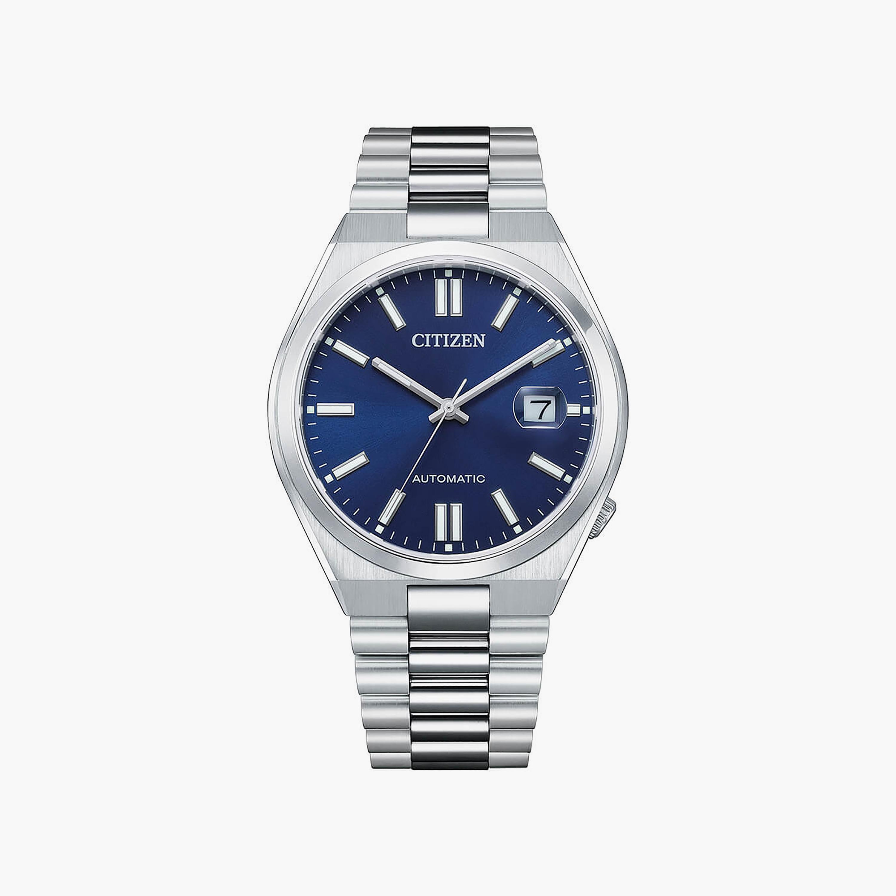 ساعة سيتيزن للرجال ذو 40 ملم بلون فضي مع أوتوماتيكي بسوار ستانلس ستيل | NJ0150-81L-men-watchesandjewellery-watches-image-1