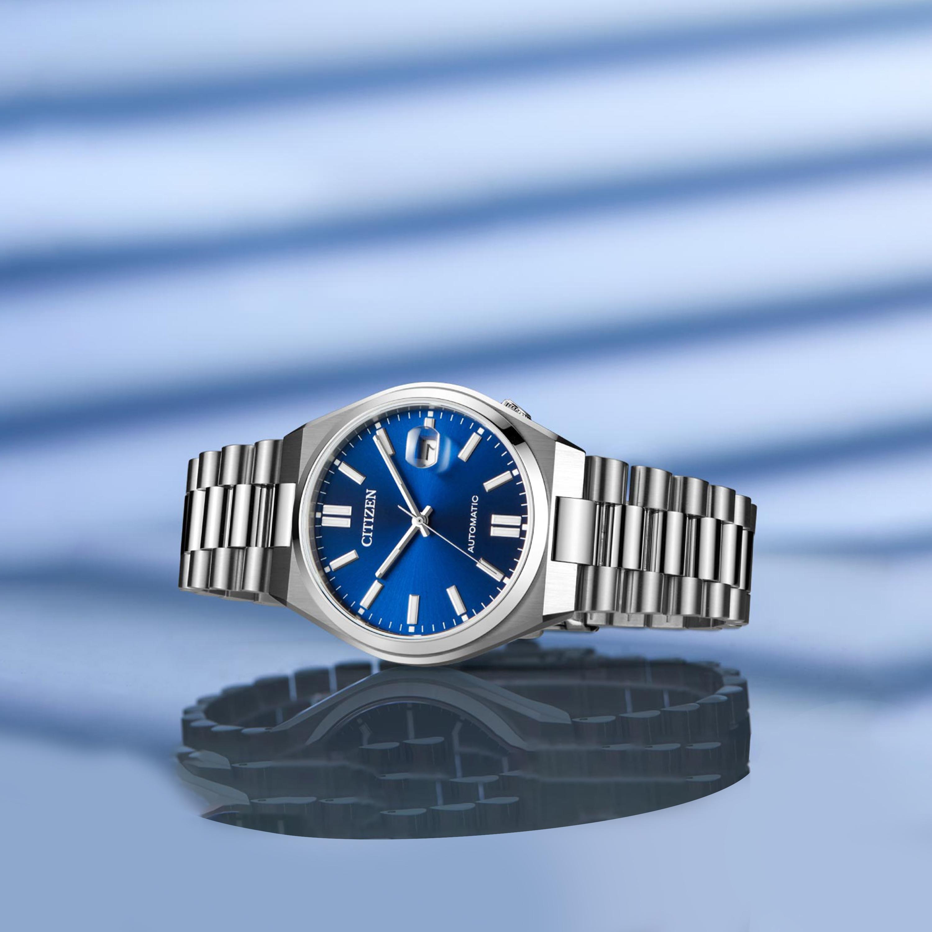 ساعة سيتيزن للرجال ذو 40 ملم بلون فضي مع أوتوماتيكي بسوار ستانلس ستيل | NJ0150-81L-men-watchesandjewellery-watches-image-4