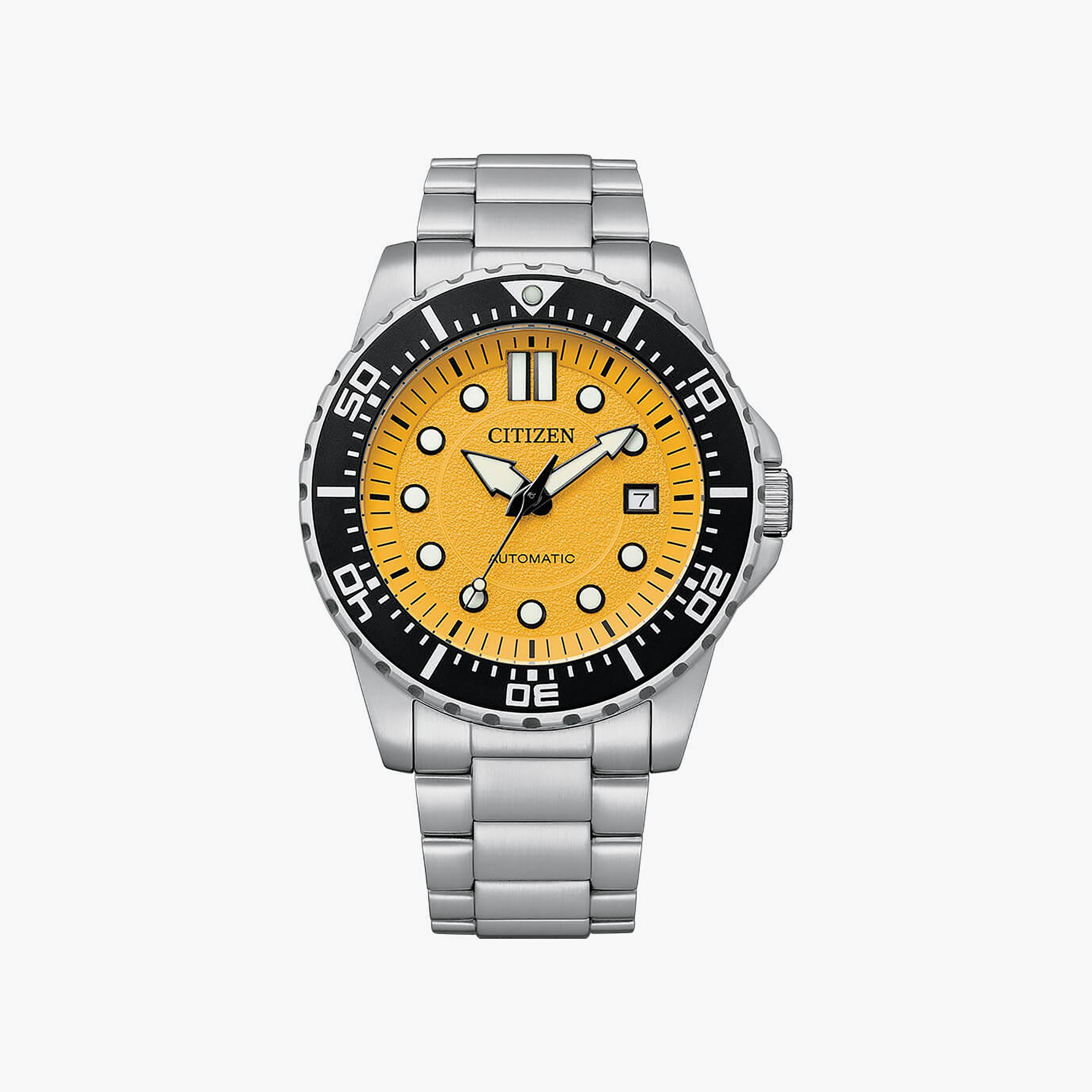 ساعة سيتيزن للرجال ذو 43 ملم بلون فضي مع أوتوماتيكي بسوار ستانلس ستيل | NJ0170-83Z-men-watchesandjewellery-watches-image-1