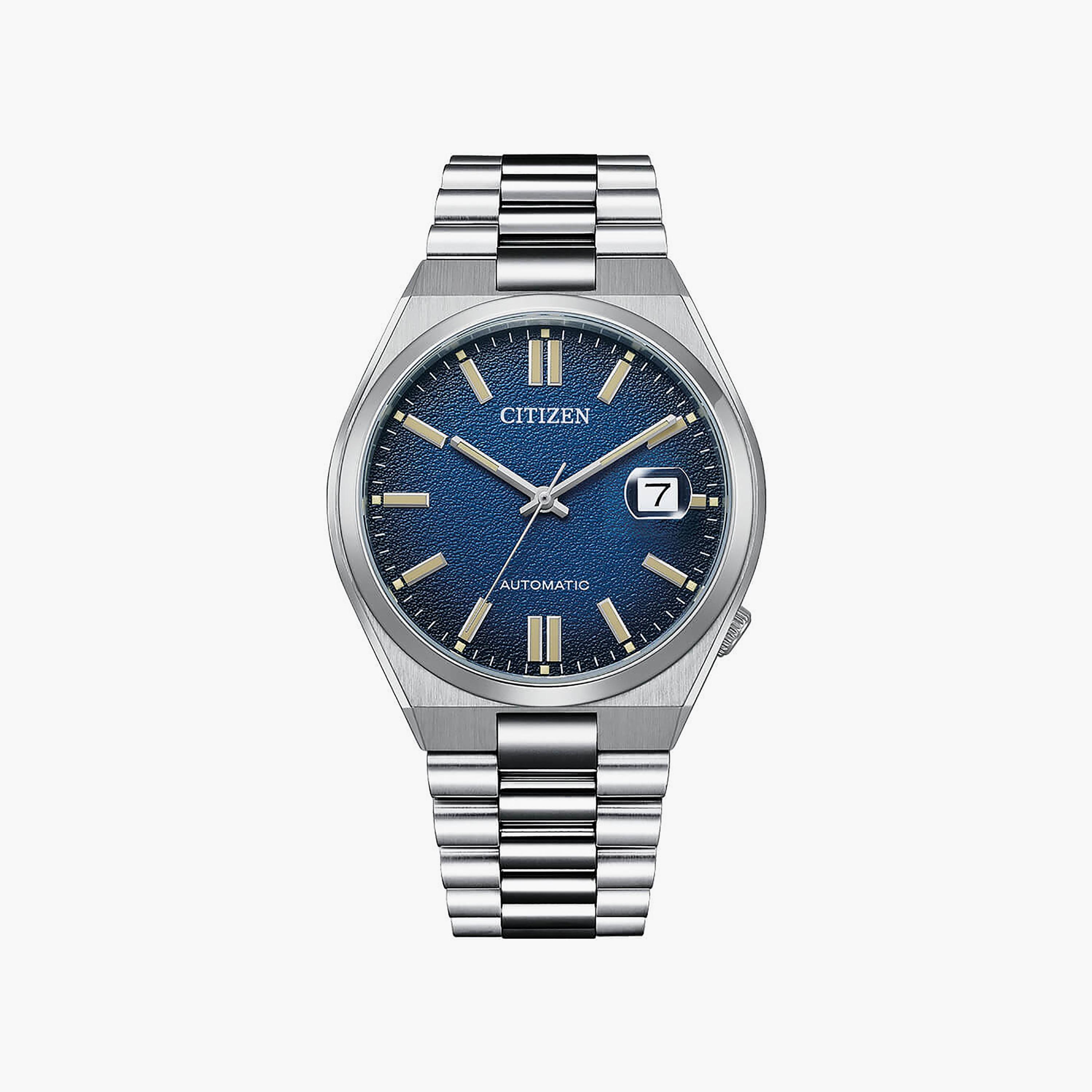 ساعة سيتيزن للرجال ذو 40 ملم بلون فضي مع أوتوماتيكي بسوار ستانلس ستيل | NJ0151-88L-men-watchesandjewellery-watches-image-1