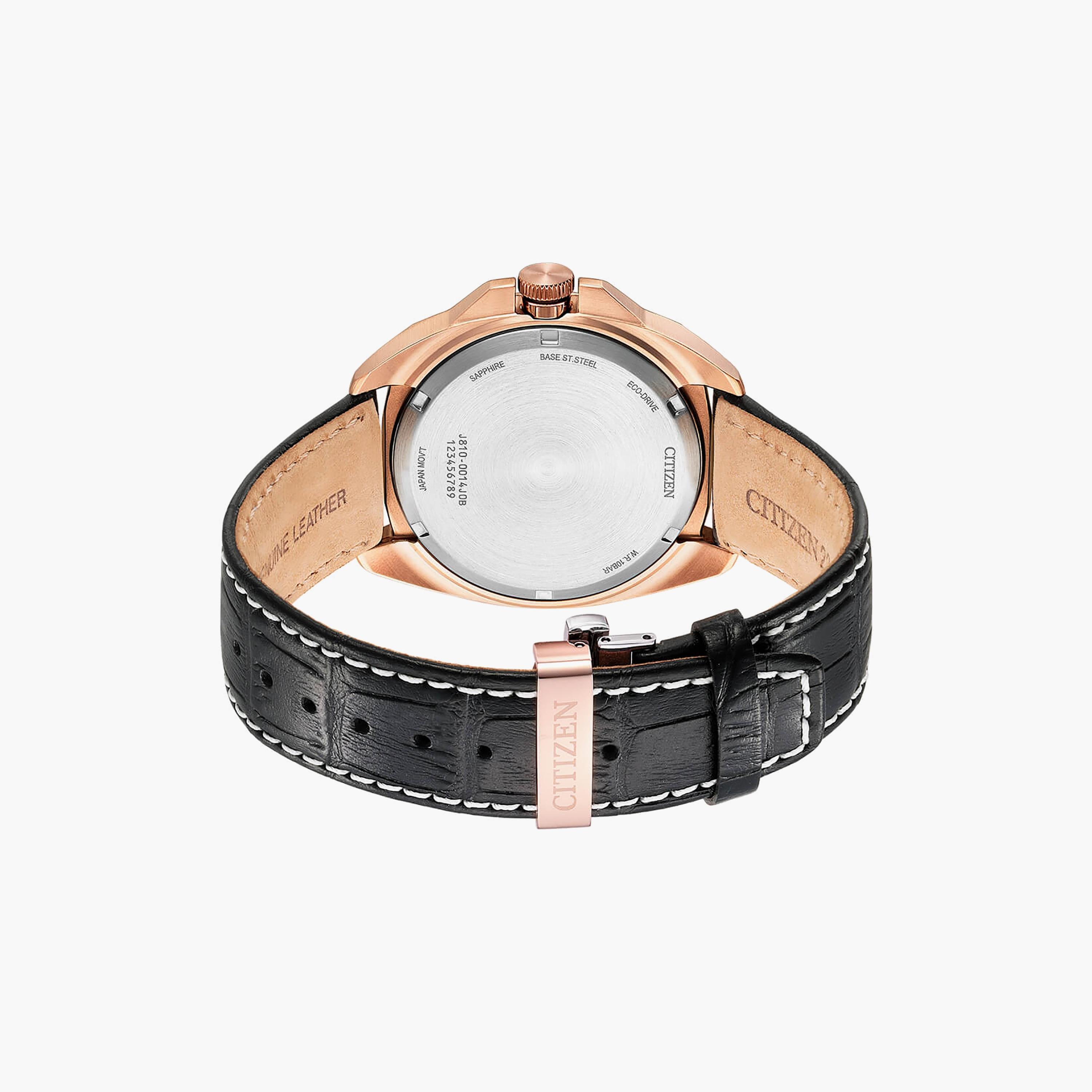 Citizen Eco-Drive Men's 46 MM Black Analog Leather Strap Watch | AW1723-02E-men-watchesandjewellery-watches-image-3