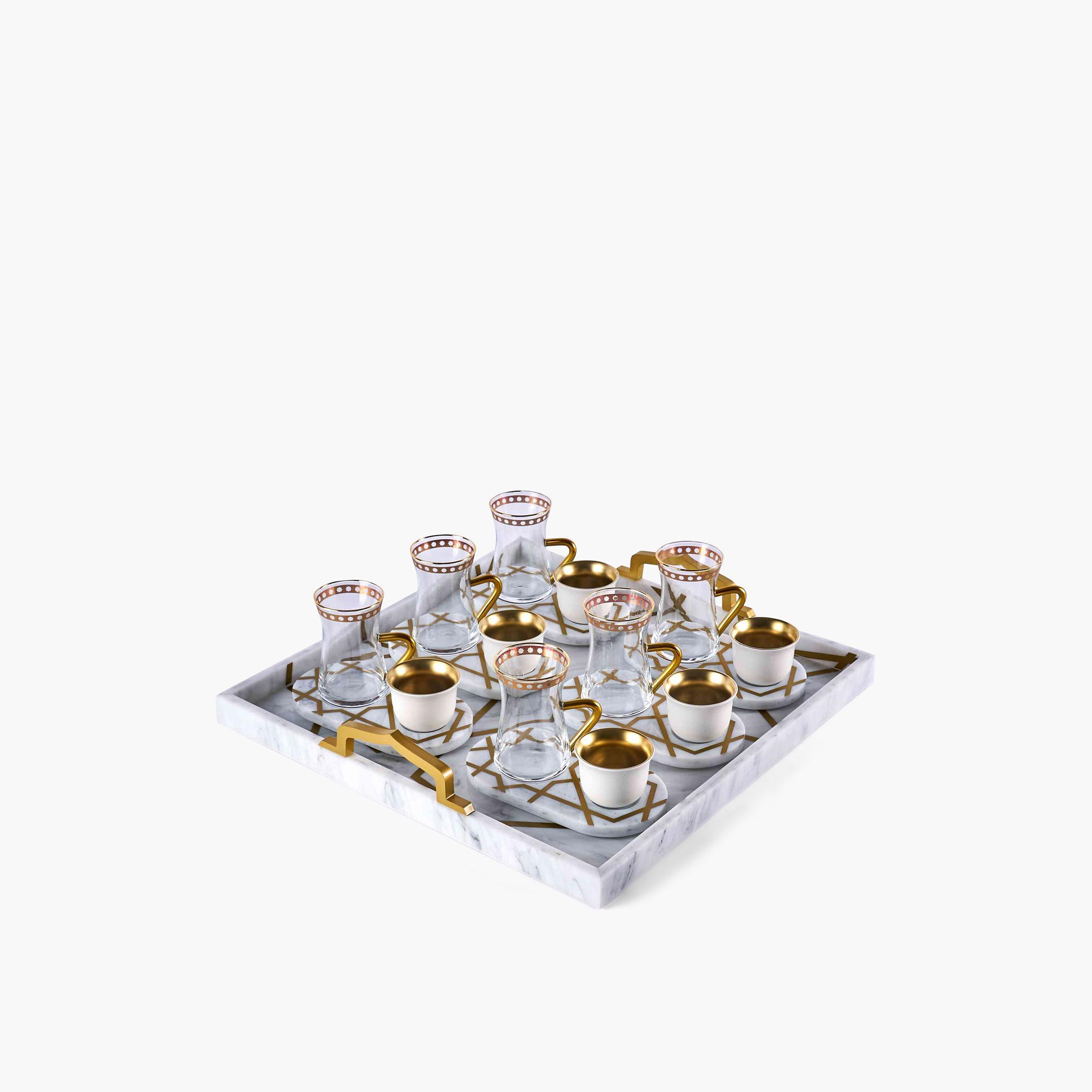 Printed 19-Piece Cup and Saucer Set - 150 ml-household-dining-teaandcoffee-teaandcoffeesets-image-2