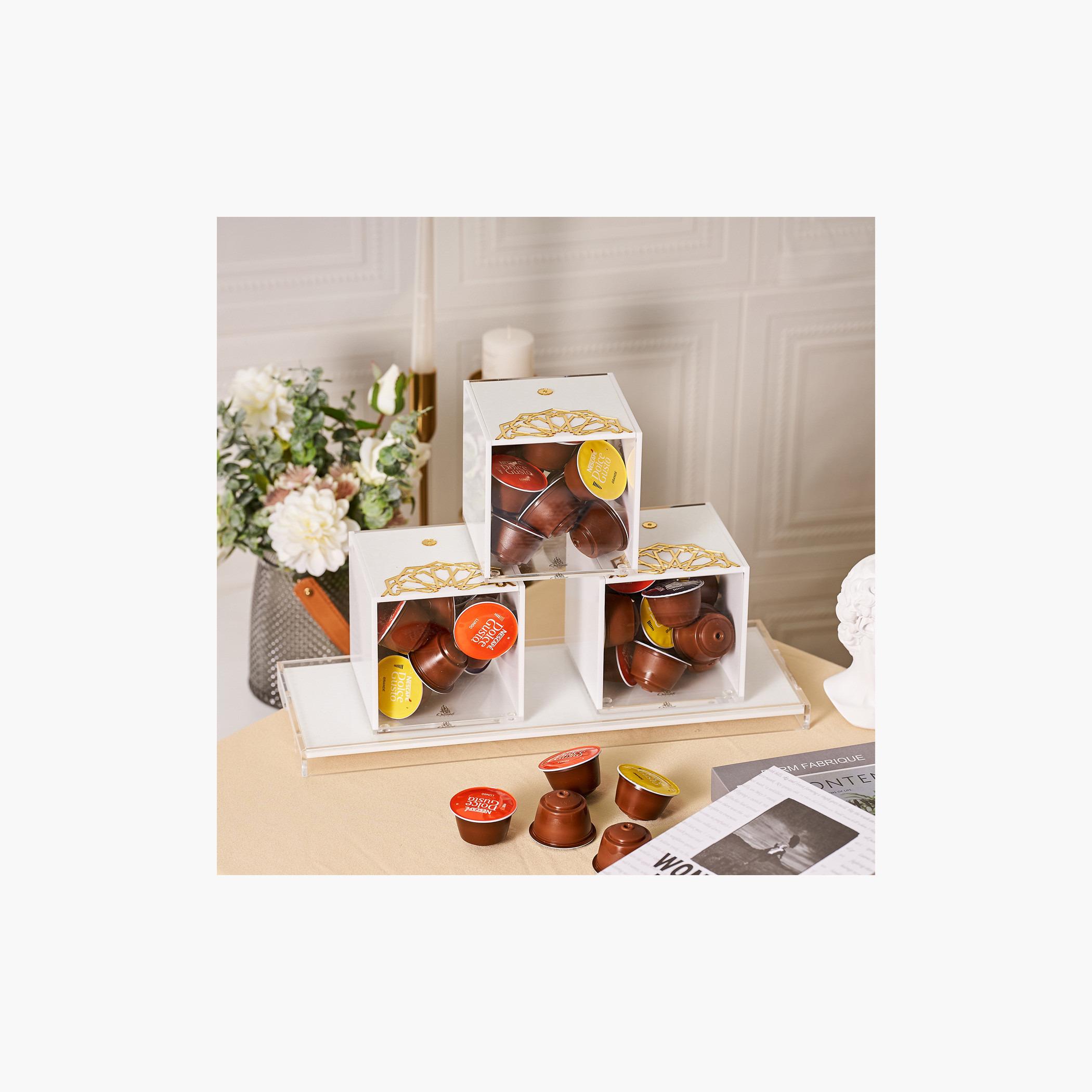 Embossed 4-Piece Acrylic Jar and Tray Set-household-kitchen-foodstorage-containers-image-1