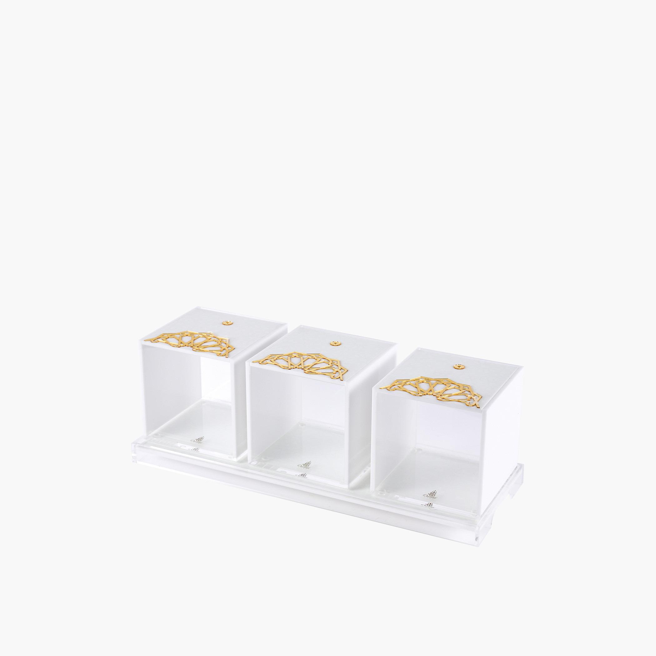 Embossed 4-Piece Acrylic Jar and Tray Set-household-kitchen-foodstorage-containers-image-3