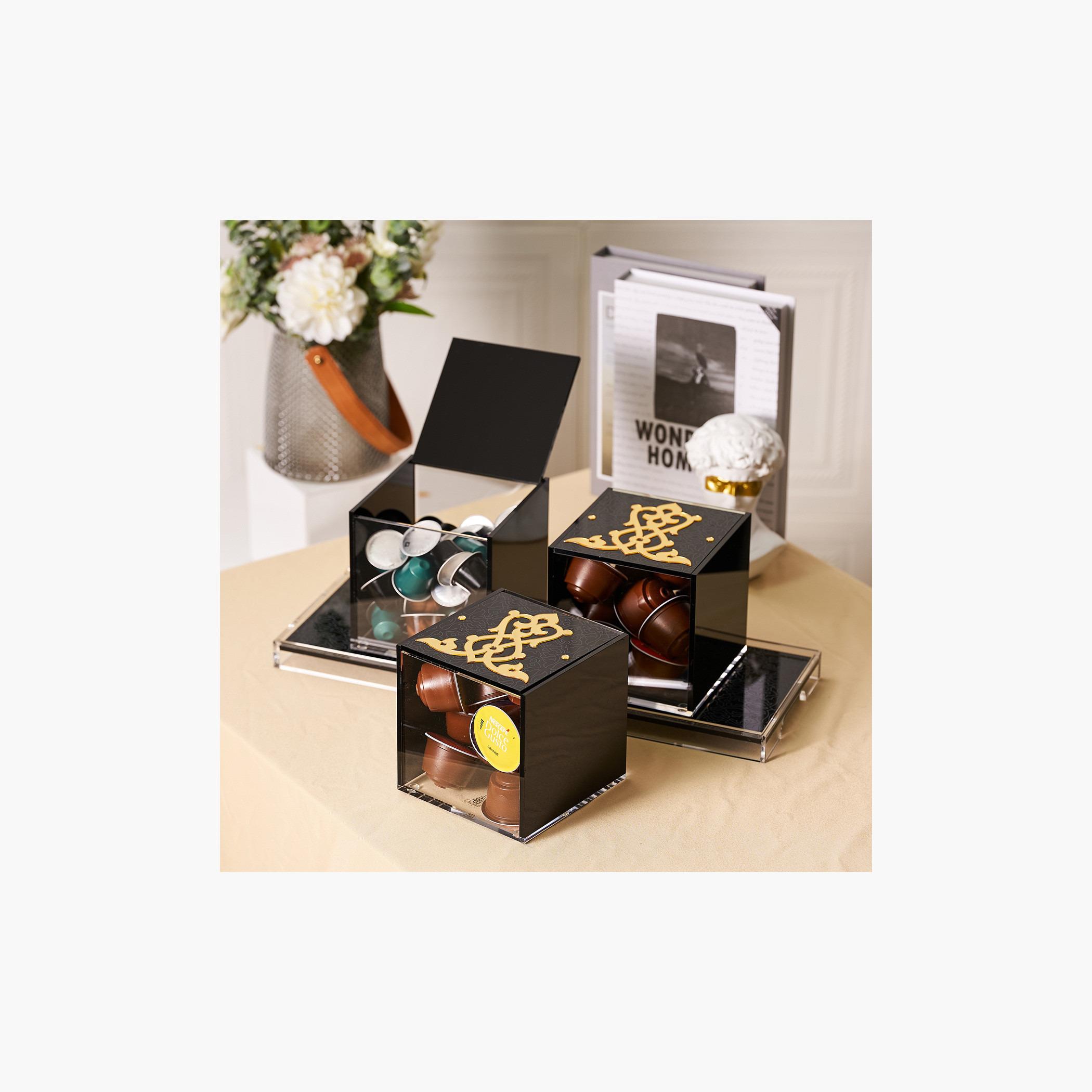 Embossed 4-Piece Acrylic Jar and Tray Set-household-kitchen-foodstorage-containers-image-3