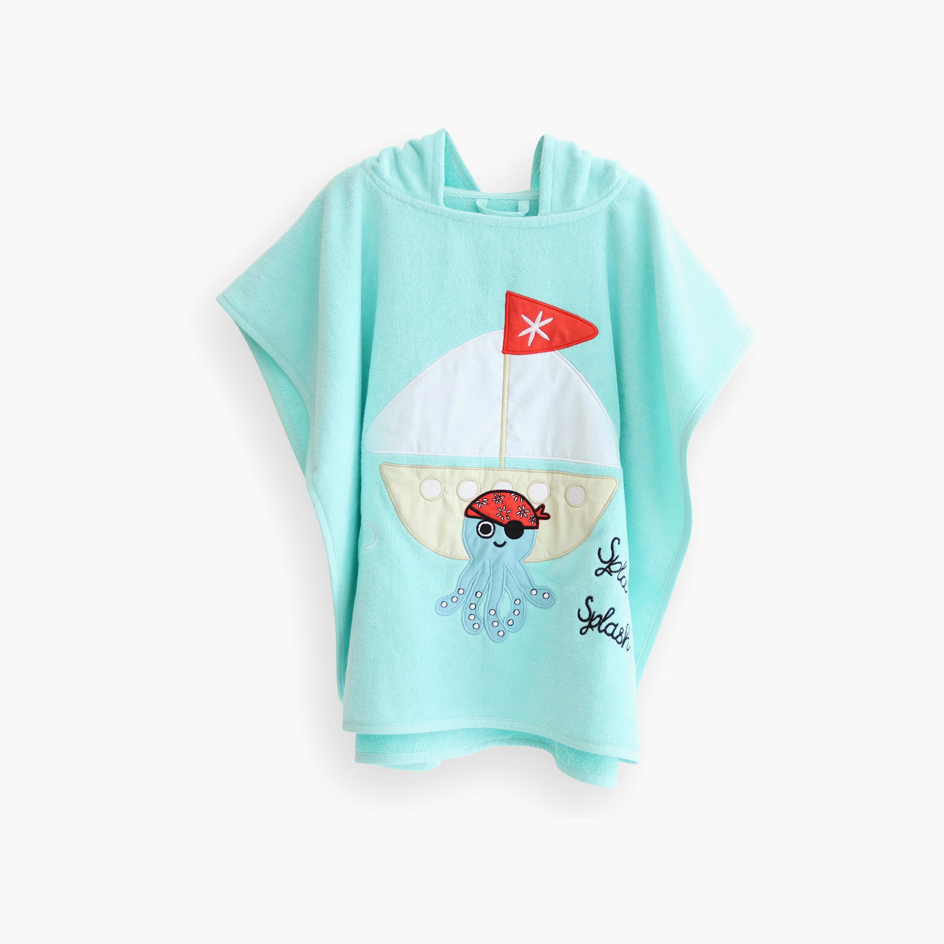 Milk&Moo Kids Poncho - Sailor Octopus - 14 x 24 x 7 cm-baby-bathandcare-towels-image-2