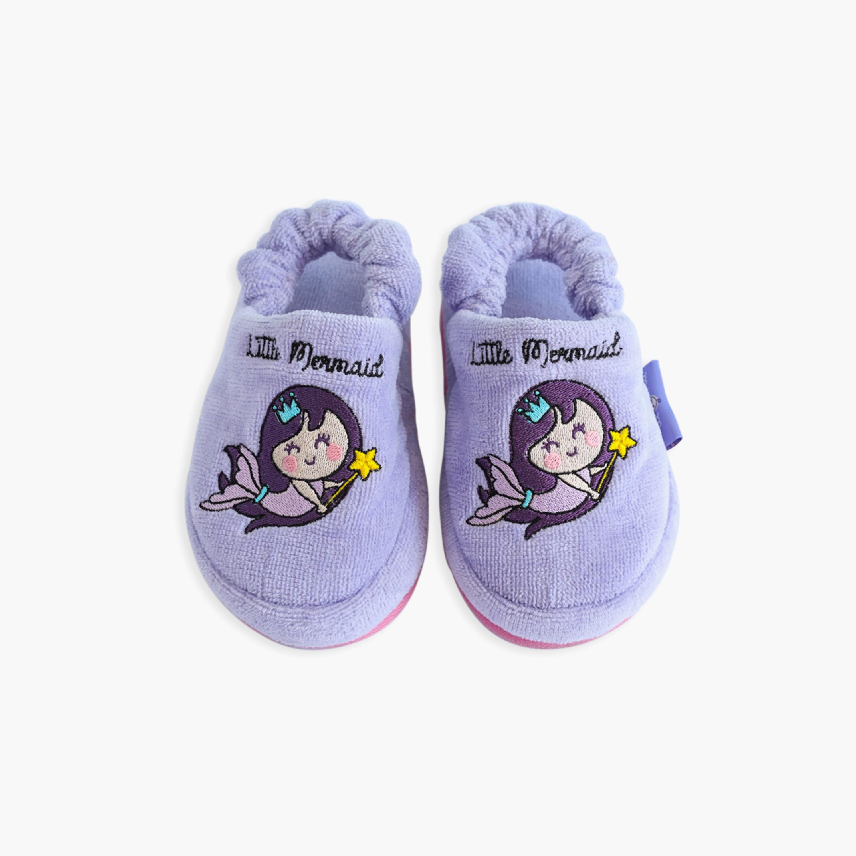 Milk&Moo Kids House Slippers - Little Mermaid, Size 29-30 cm-baby-girls-shoes-flipflopsandslides-image-1