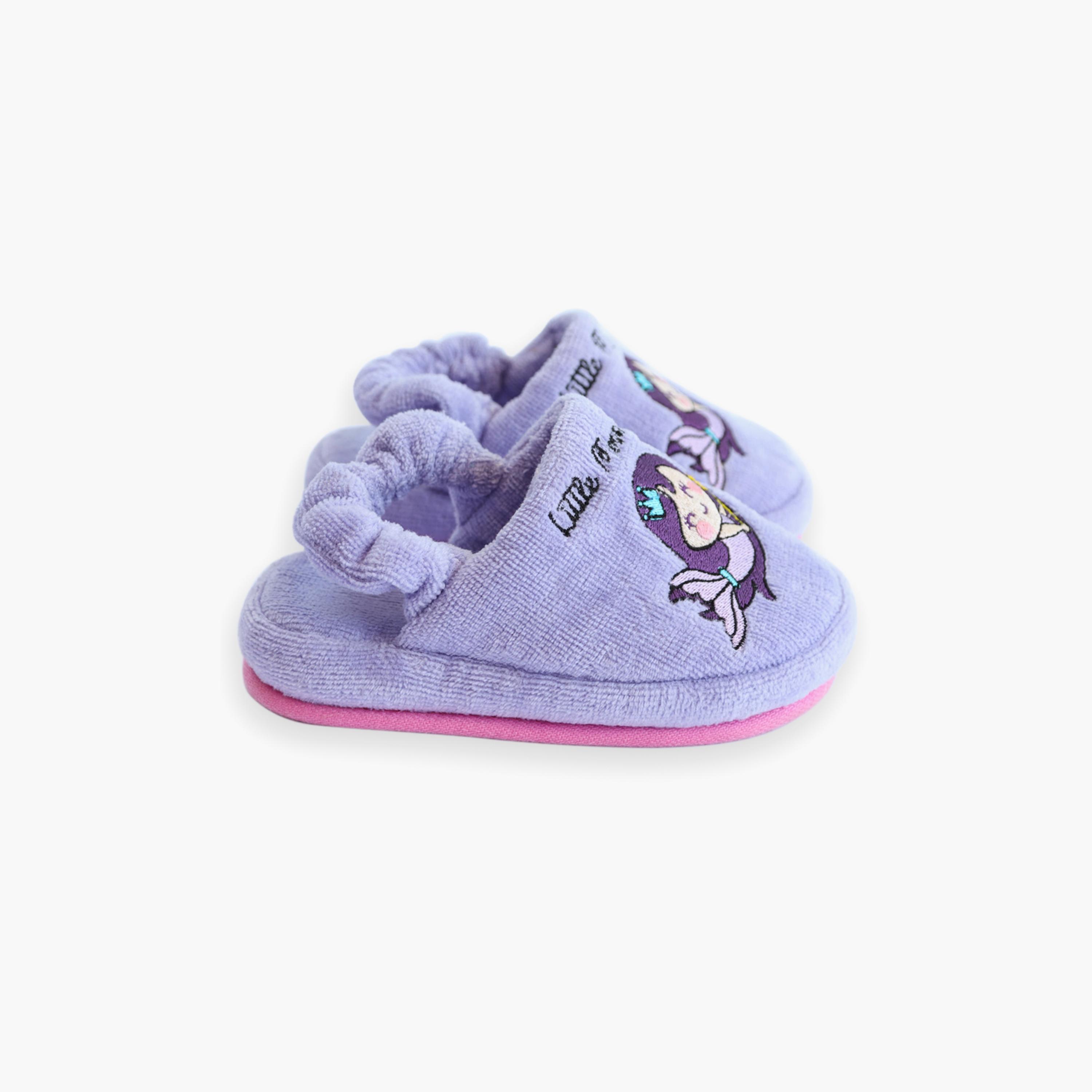 Milk&Moo Kids House Slippers - Little Mermaid, Size 29-30 cm-baby-girls-shoes-flipflopsandslides-image-2