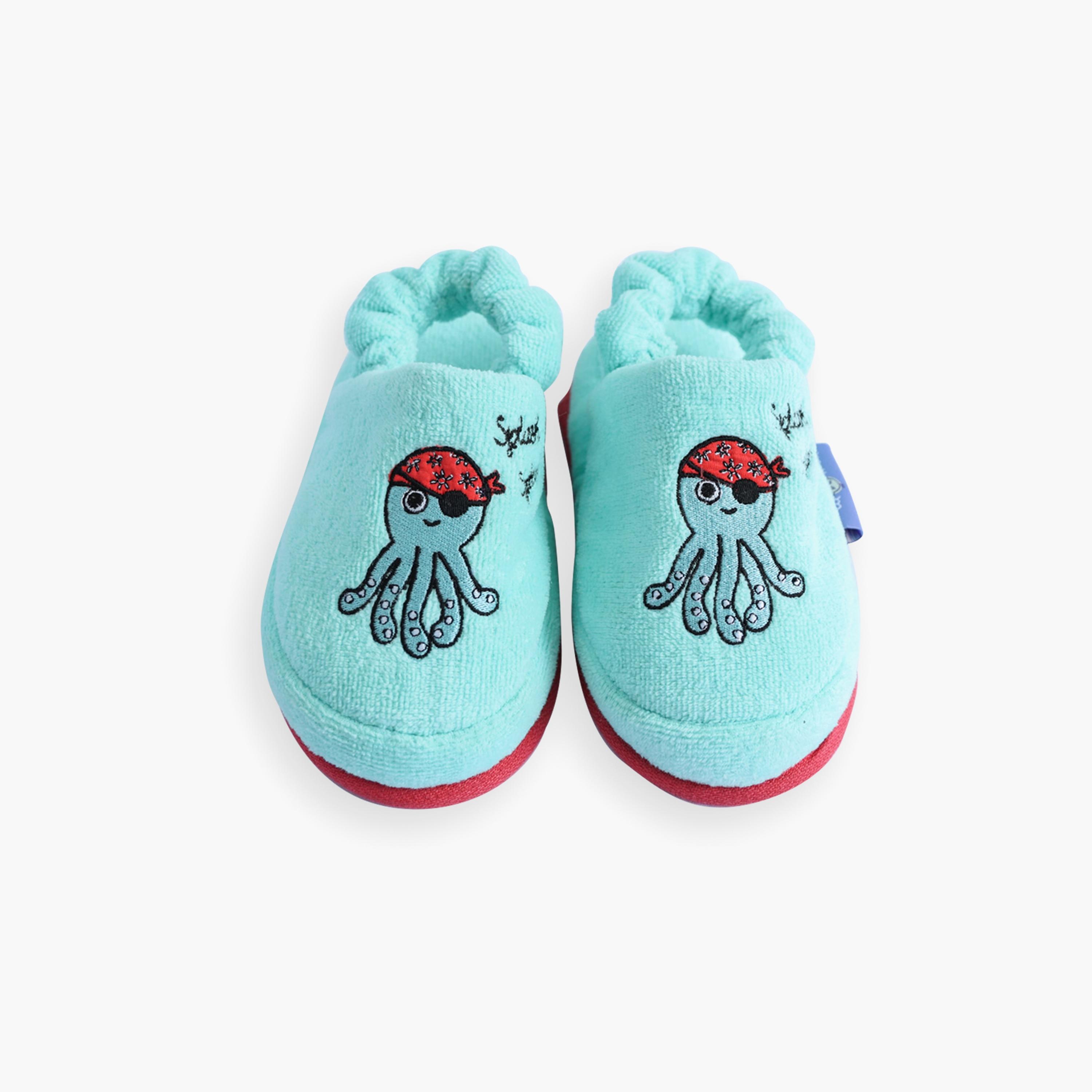 Milk&Moo Kids House Slippers - Sailor Octopus, Size 29-30 cm-baby-boys-shoes-flipflopsandslides-image-1