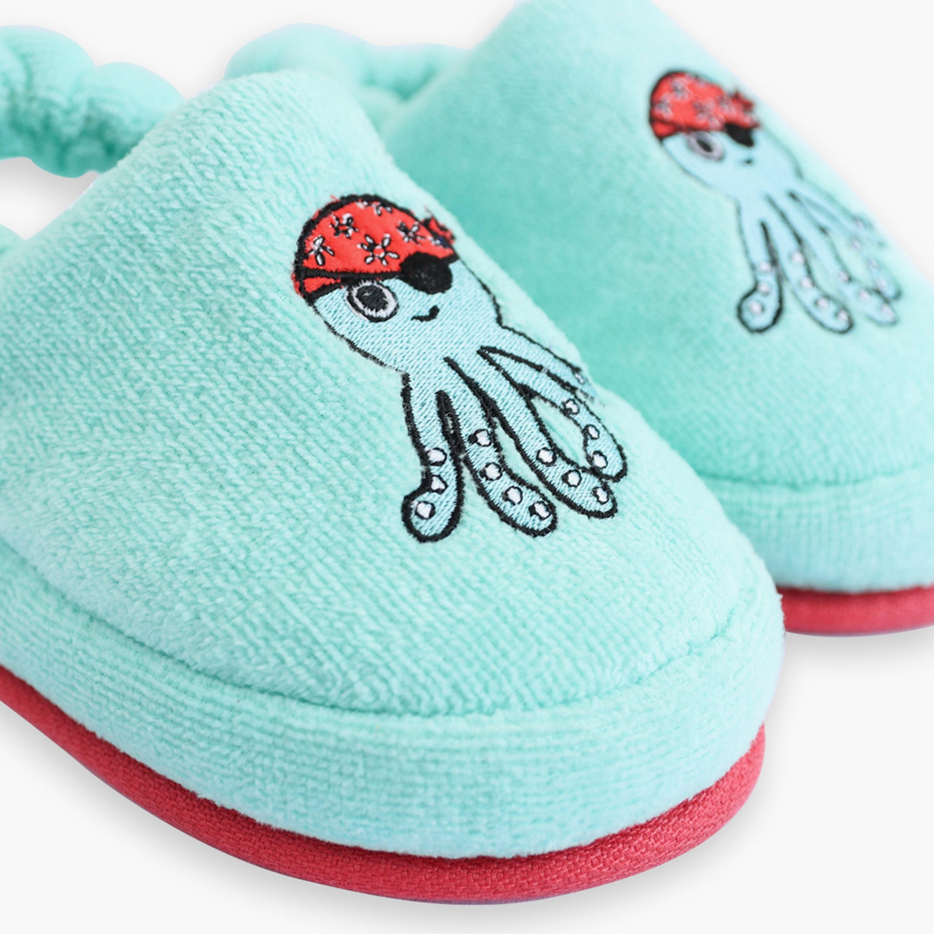 Milk&Moo Kids Poncho and House Slippers - Sailor Octopus, Size 29-30 cm-baby-boys-shoes-flipflopsandslides-image-3