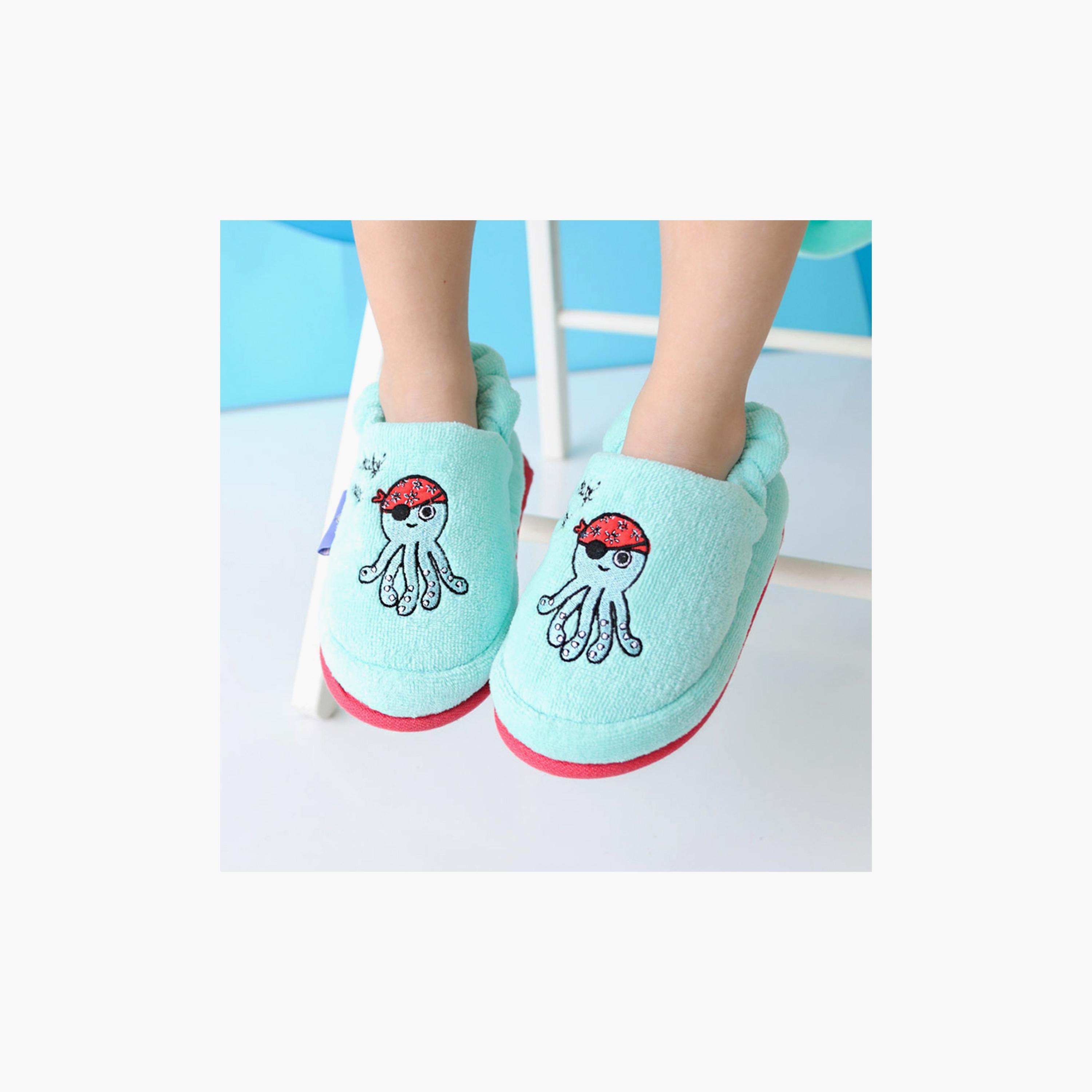 Milk&Moo Kids Poncho and House Slippers - Sailor Octopus, Size 29-30 cm-baby-boys-shoes-flipflopsandslides-image-5