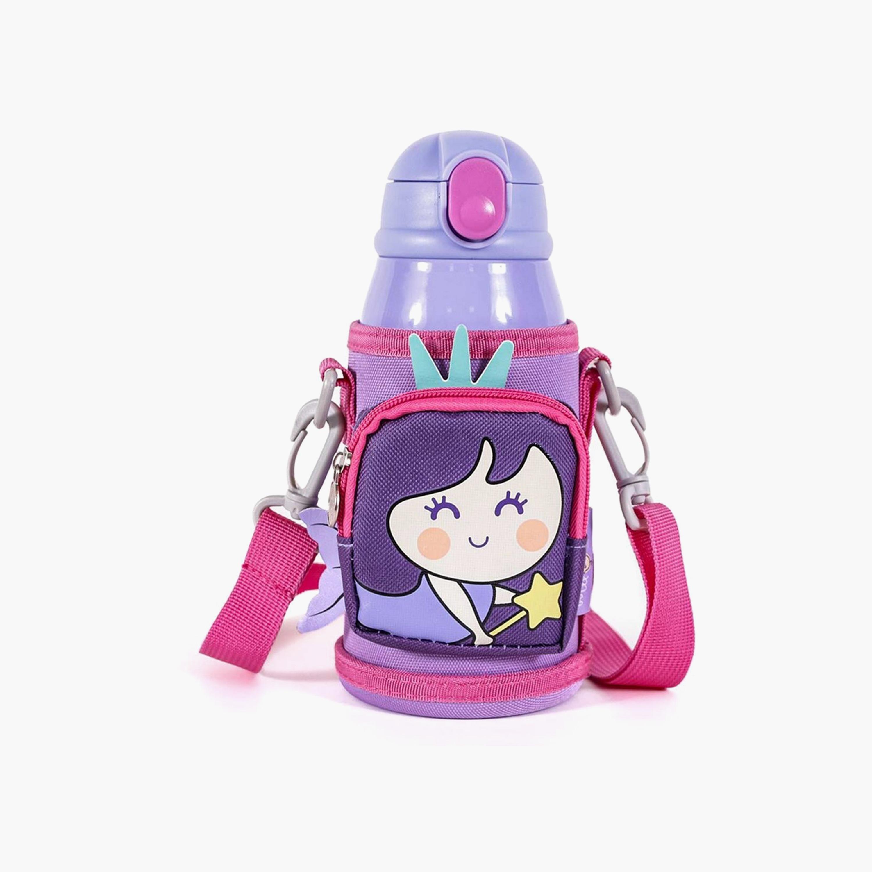 Milk&Moo Steel Kids Water Bottle with Bag Mermaid - 550 ml-school-waterbottles-image-1