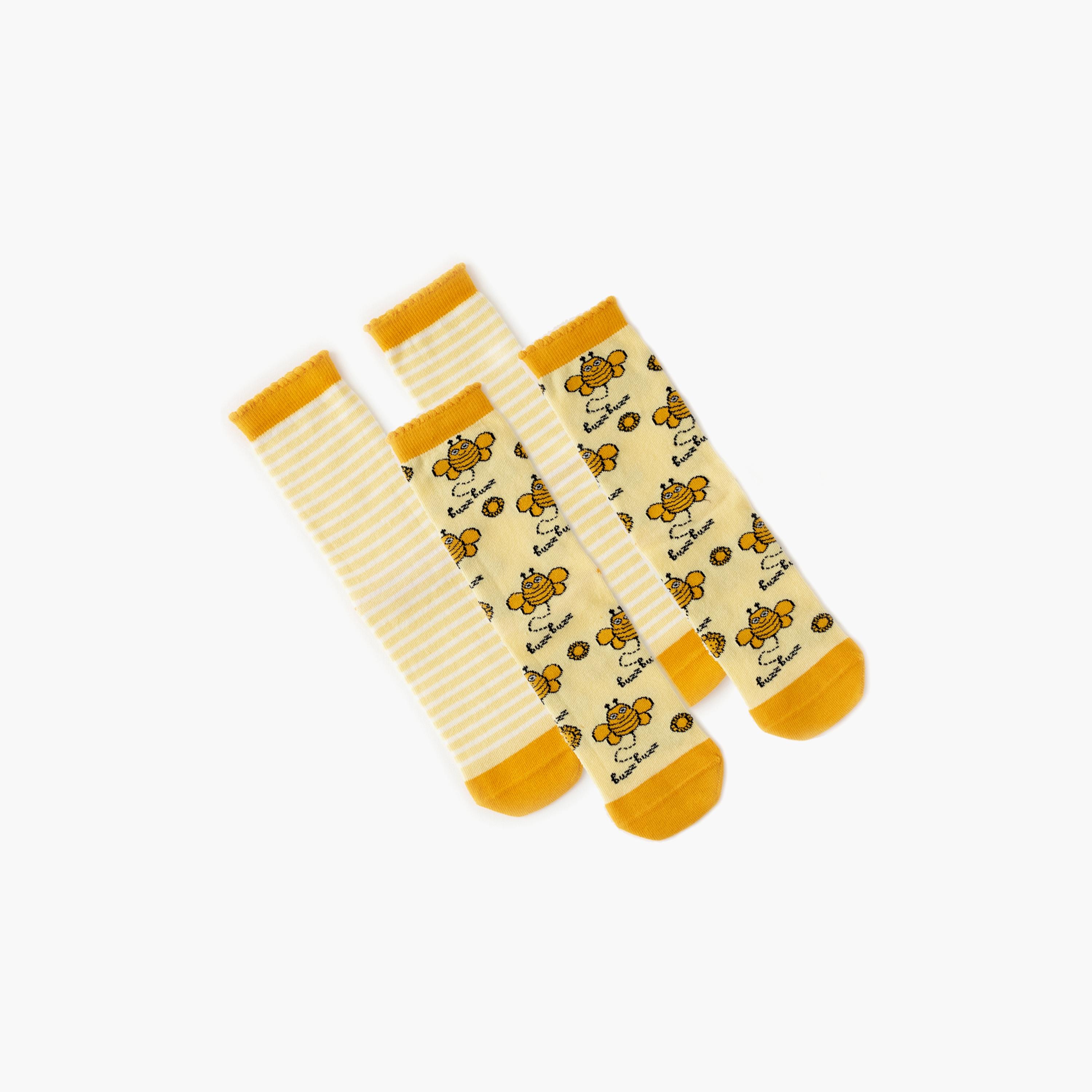 Milk&Moo 4-Pairs Buzzy Bee and Chancin Mother Socks-baby-boys-accessories-socks-image-5
