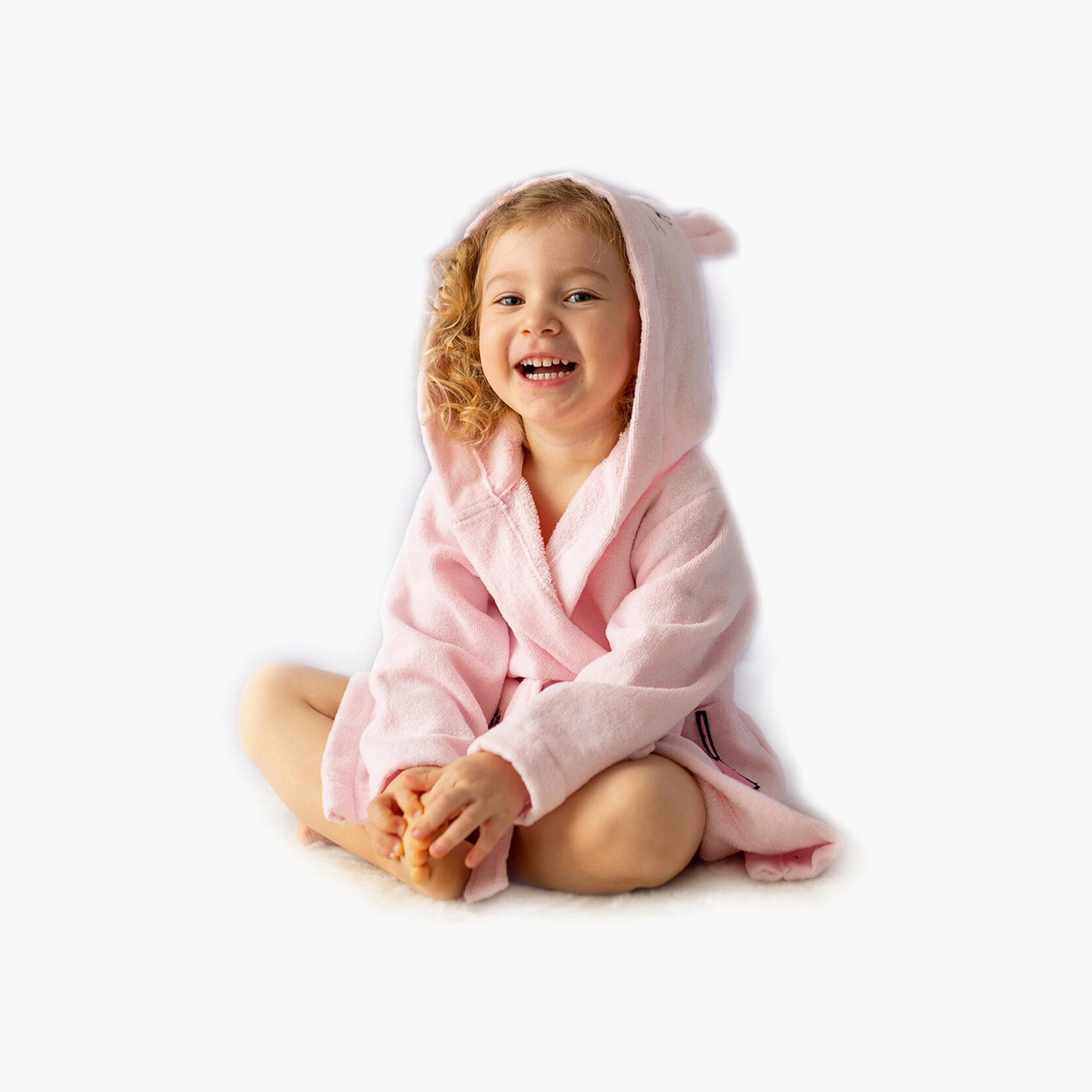 Milk&Moo Chancin Velvet Bathrobe - 24 x 24 x 7 cm-baby-bathandcare-towels-image-2