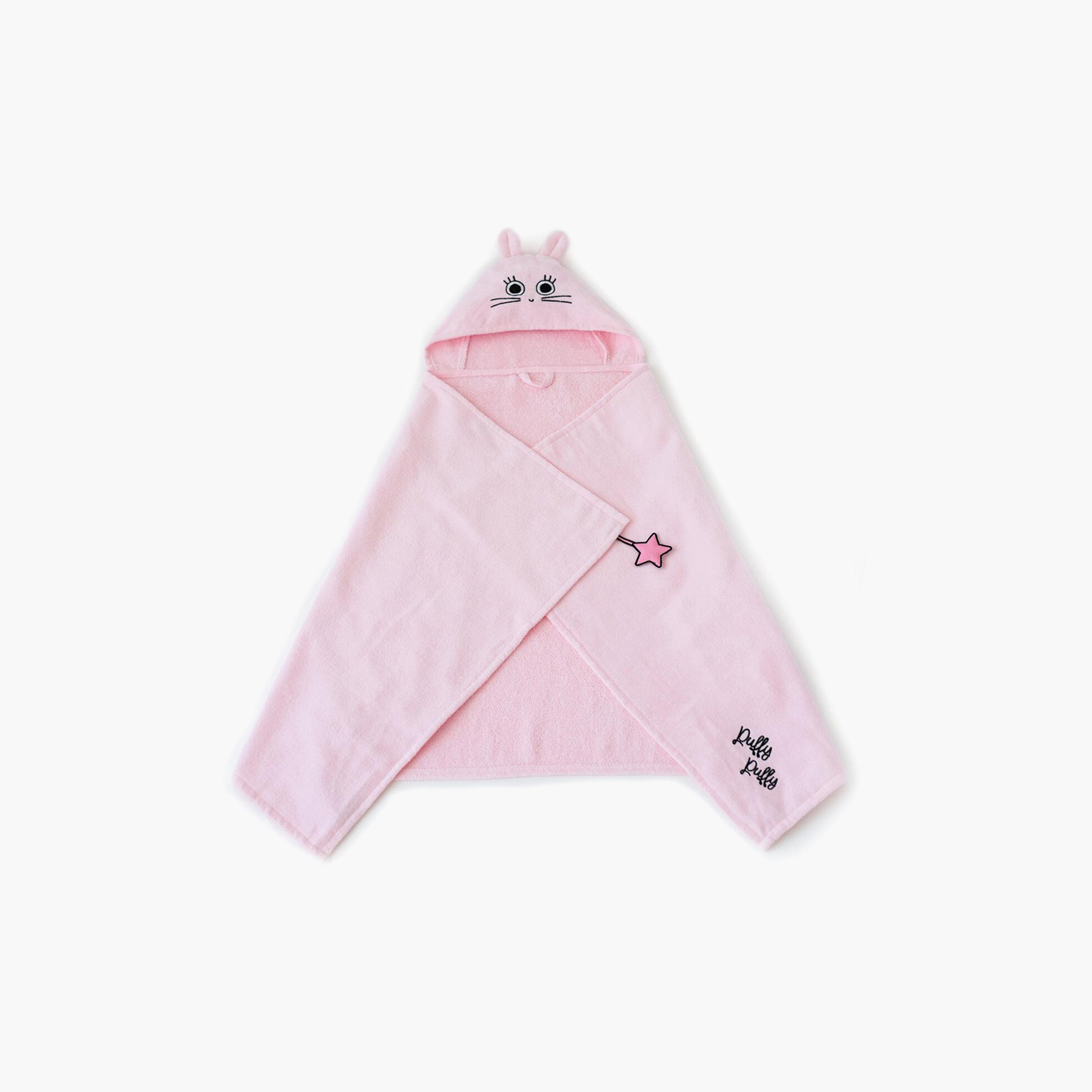 Milk&Moo Chancin Velvet Hooded Baby Towel - 14 x 24 x 7 cm-baby-bathandcare-towels-image-1