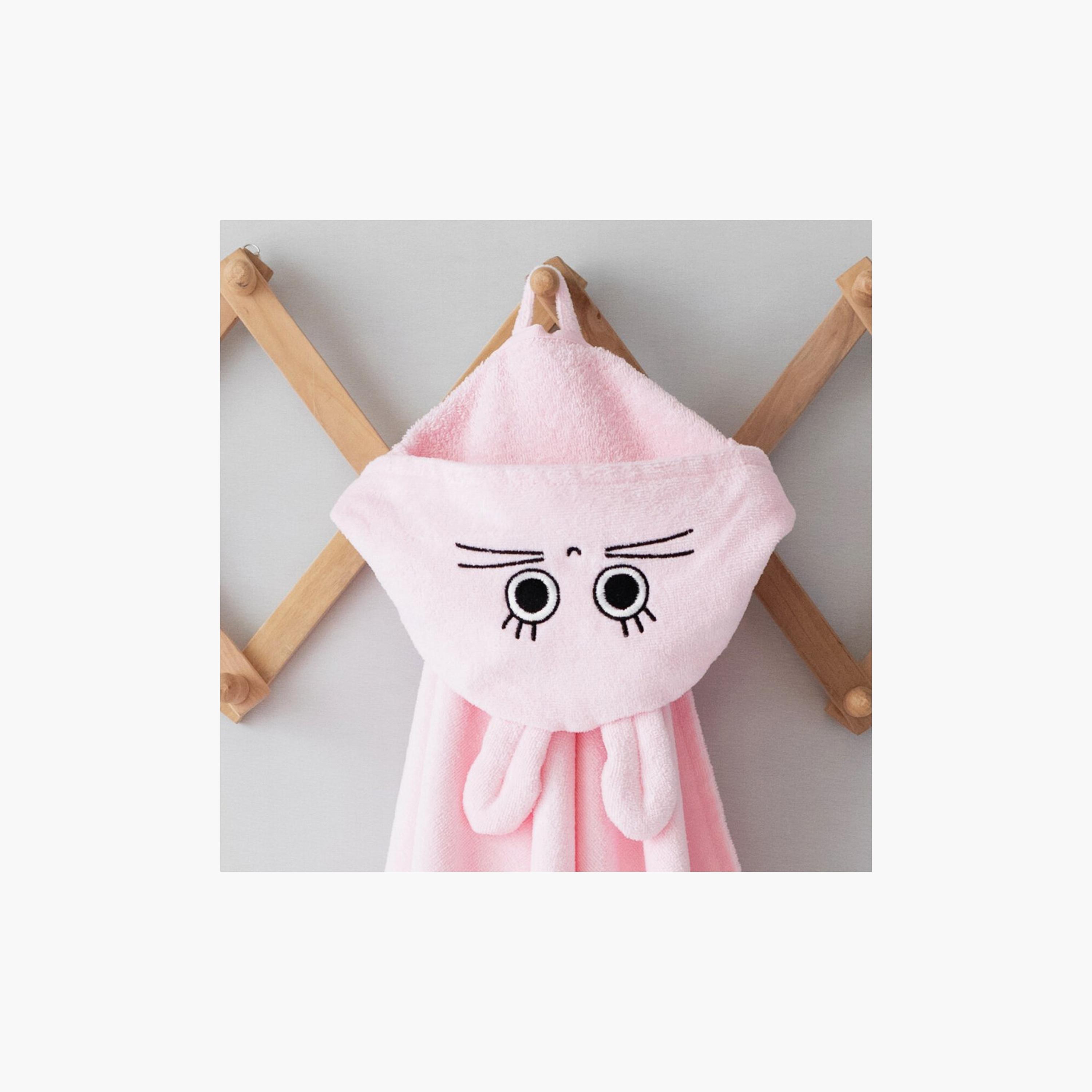 Milk&Moo Chancin Velvet Hooded Baby Towel - 14 x 24 x 7 cm-baby-bathandcare-towels-image-2