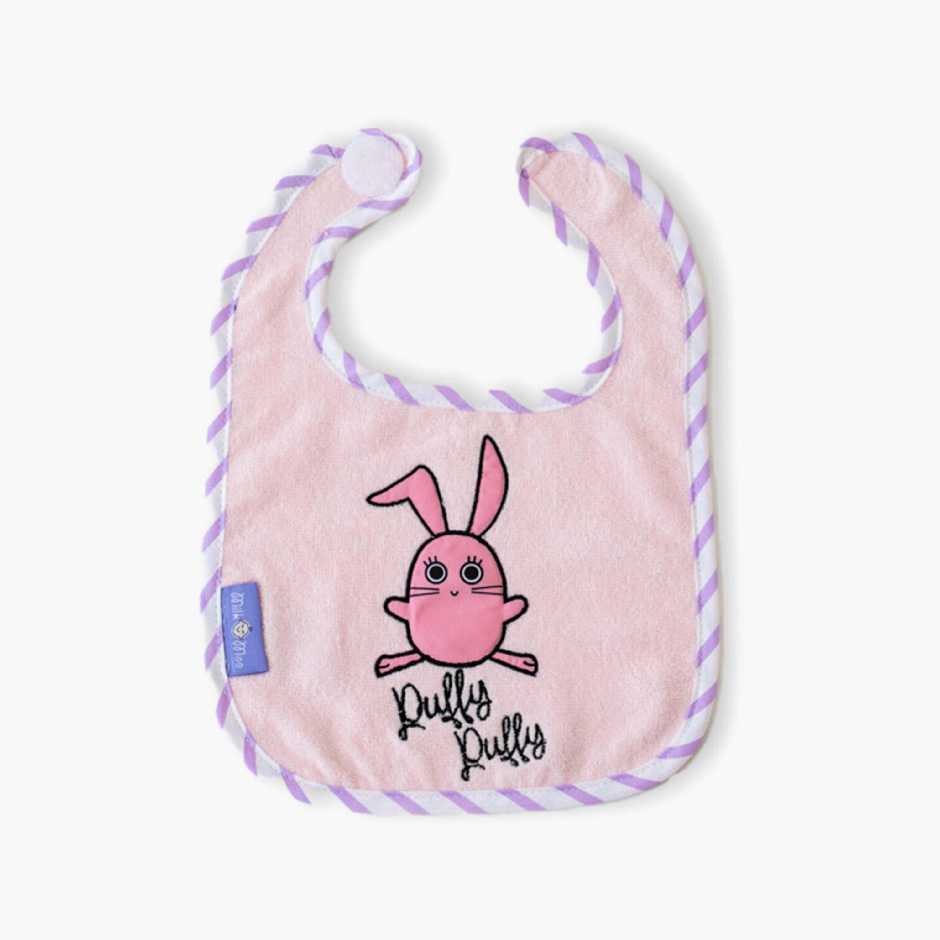 Milk&Moo 2-Piece Chancin Rabbit&Cacha Frog Baby Towel Bib Set-baby-feeding-bibs-image-2