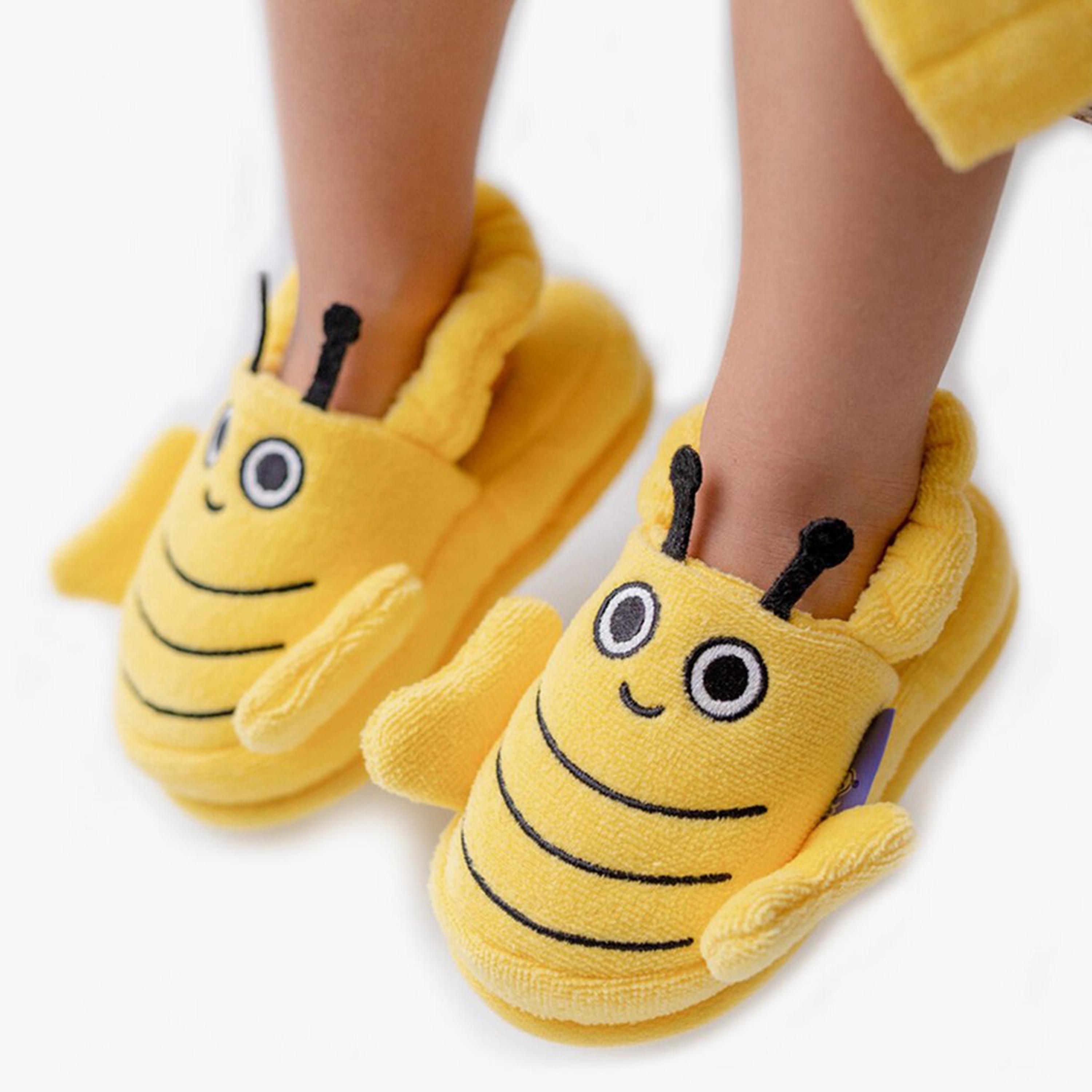Milk&Moo Buzzy Bee Toddler Slippers, Size 28-29 cm-baby-boys-shoes-flipflopsandslides-image-2