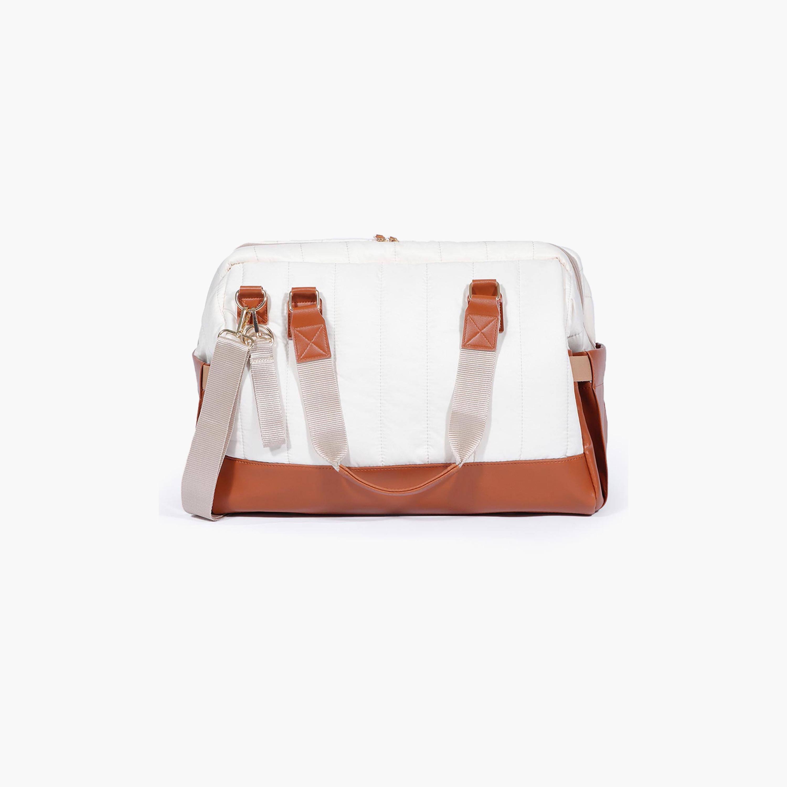 Milk&Moo Quilted Diaper Bag, Brown/Beige-baby-diapering-diaperbags-image-4