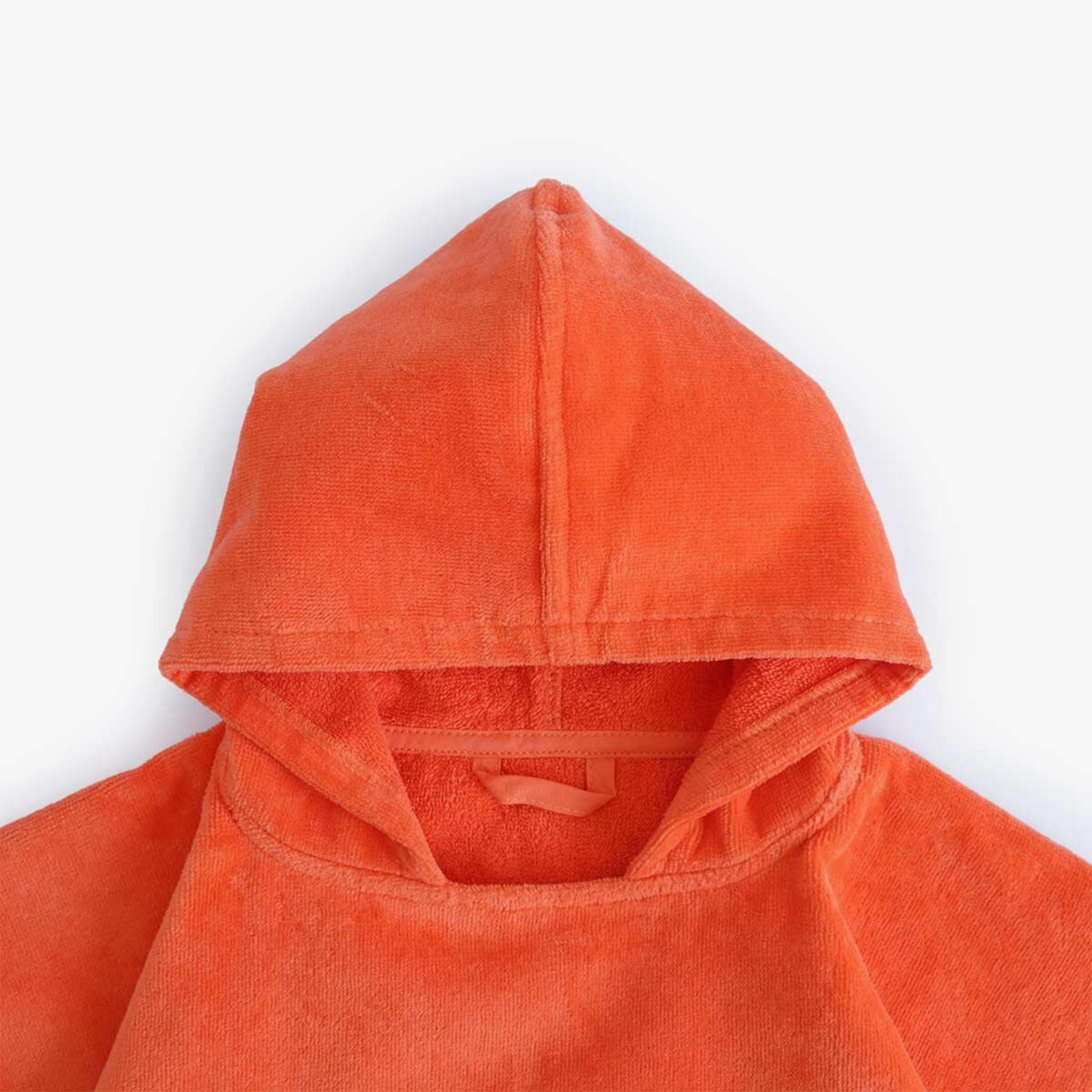 Milk&Moo 100% Cotton Kids Poncho, Orange - 14 x 24 x 7 cm-baby-bathandcare-towels-image-3