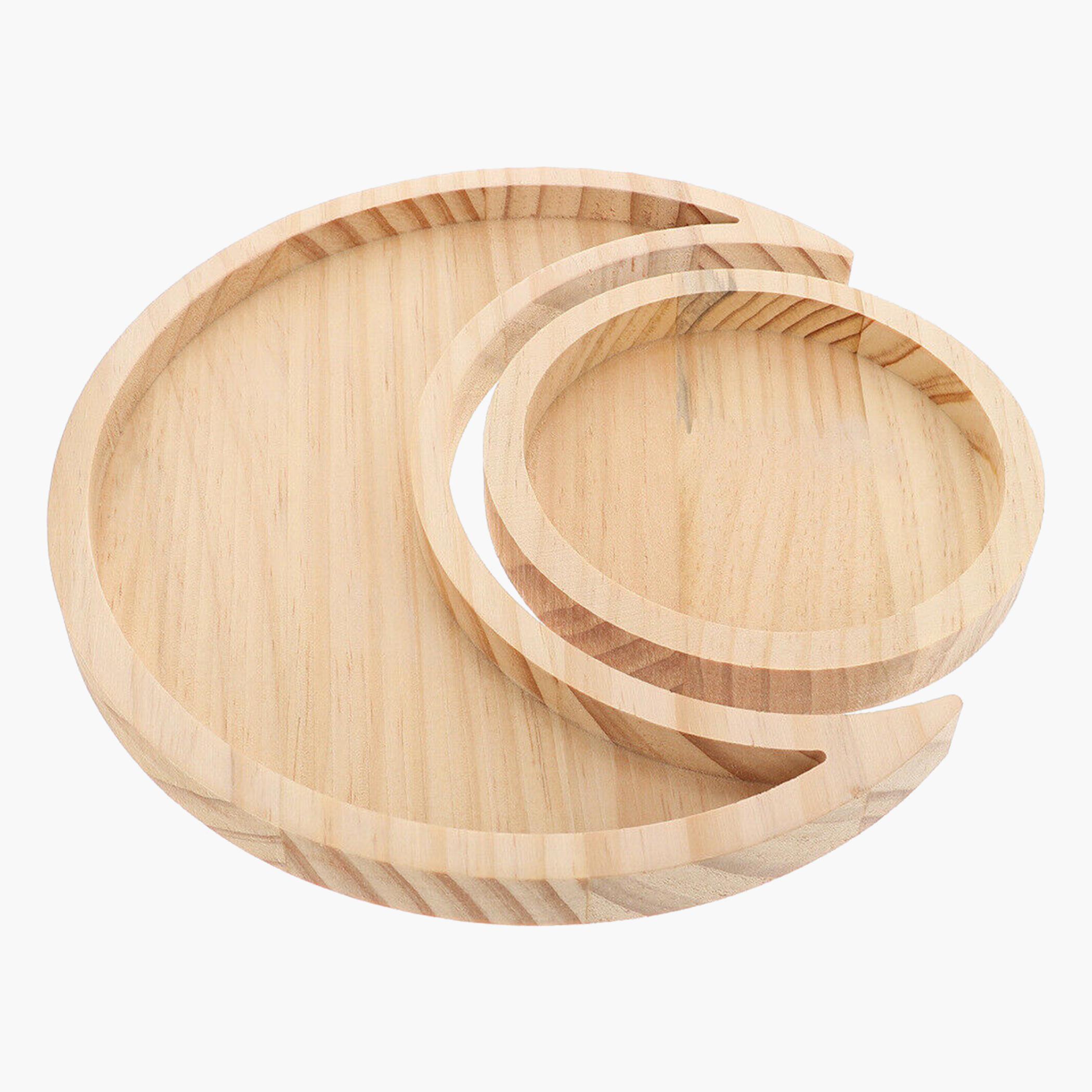 Quesera 2-Piece Wooden Decorative Tray Set