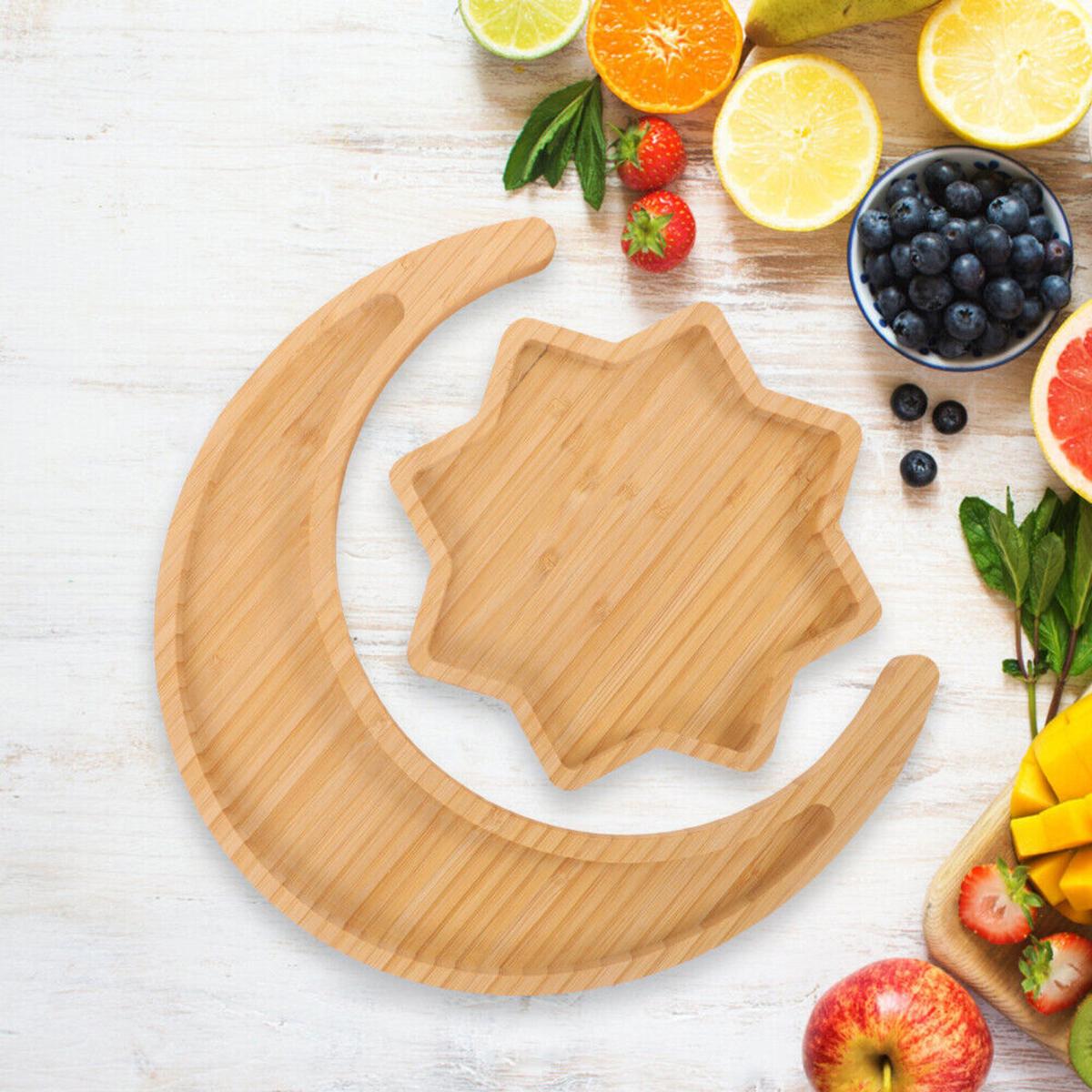 Quesera Luna Star and Moon Bamboo Platter Set