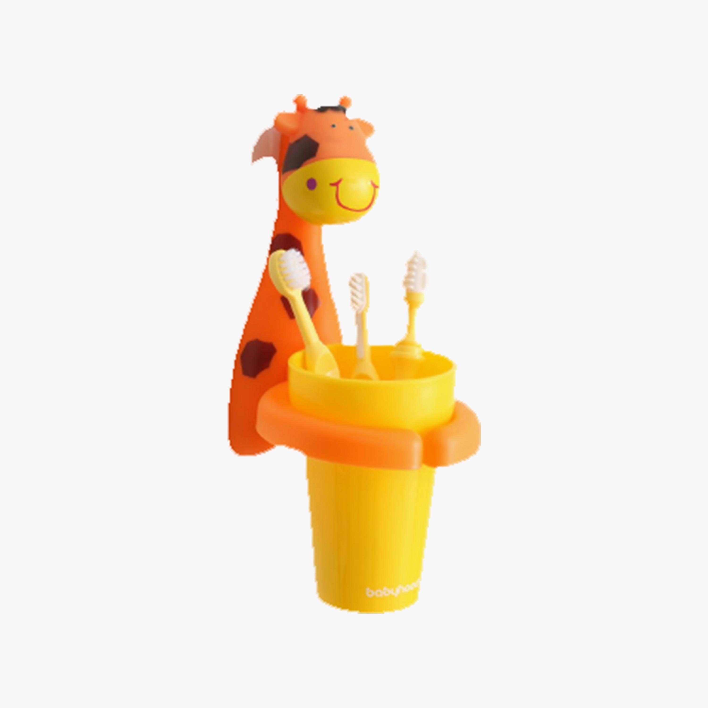  فرشاة أسنان وحامل أكواب من ليتل أنجل على شكل حيوان، زرافة-baby-bathandcare-oralcare-image-2