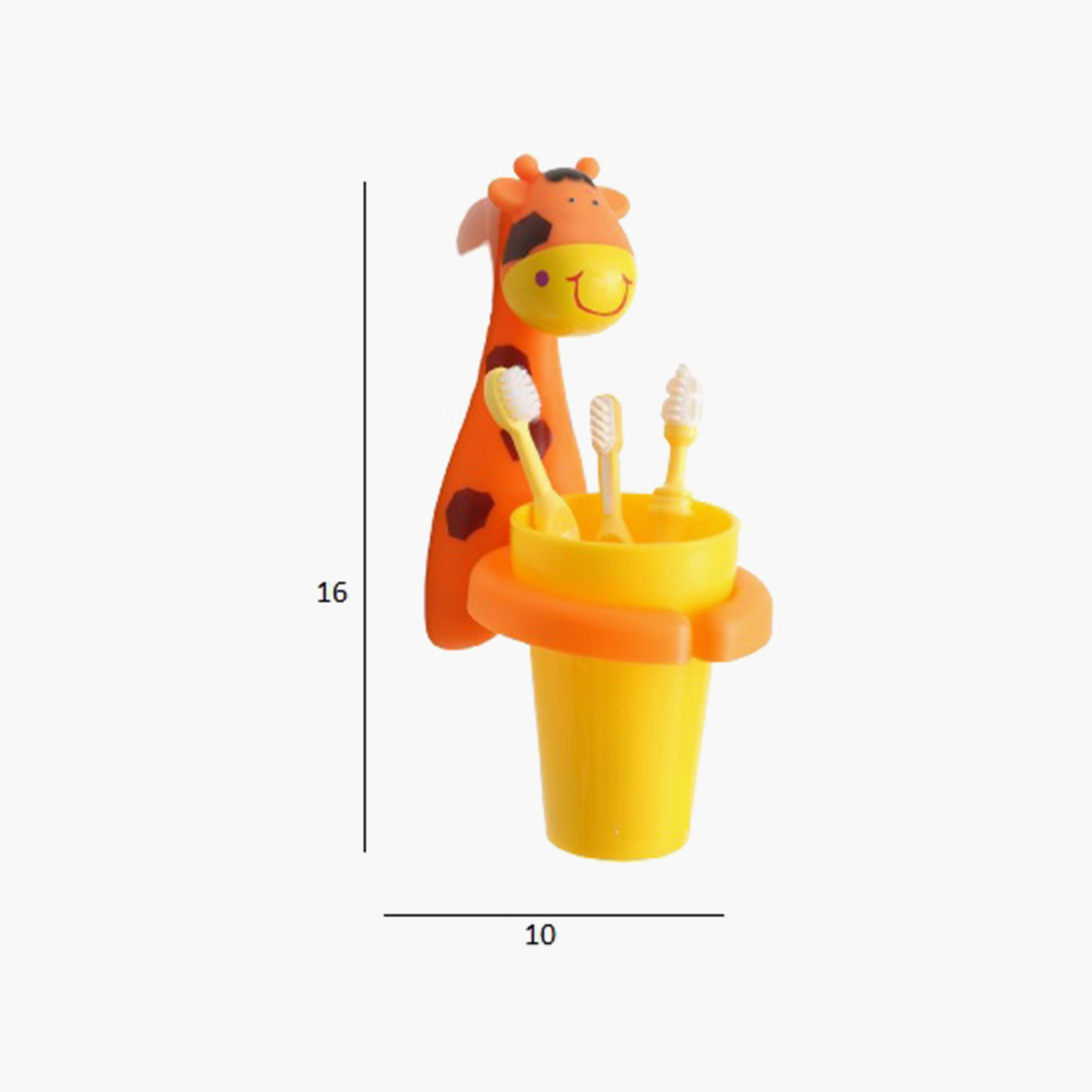  فرشاة أسنان وحامل أكواب من ليتل أنجل على شكل حيوان، زرافة-baby-bathandcare-oralcare-image-3