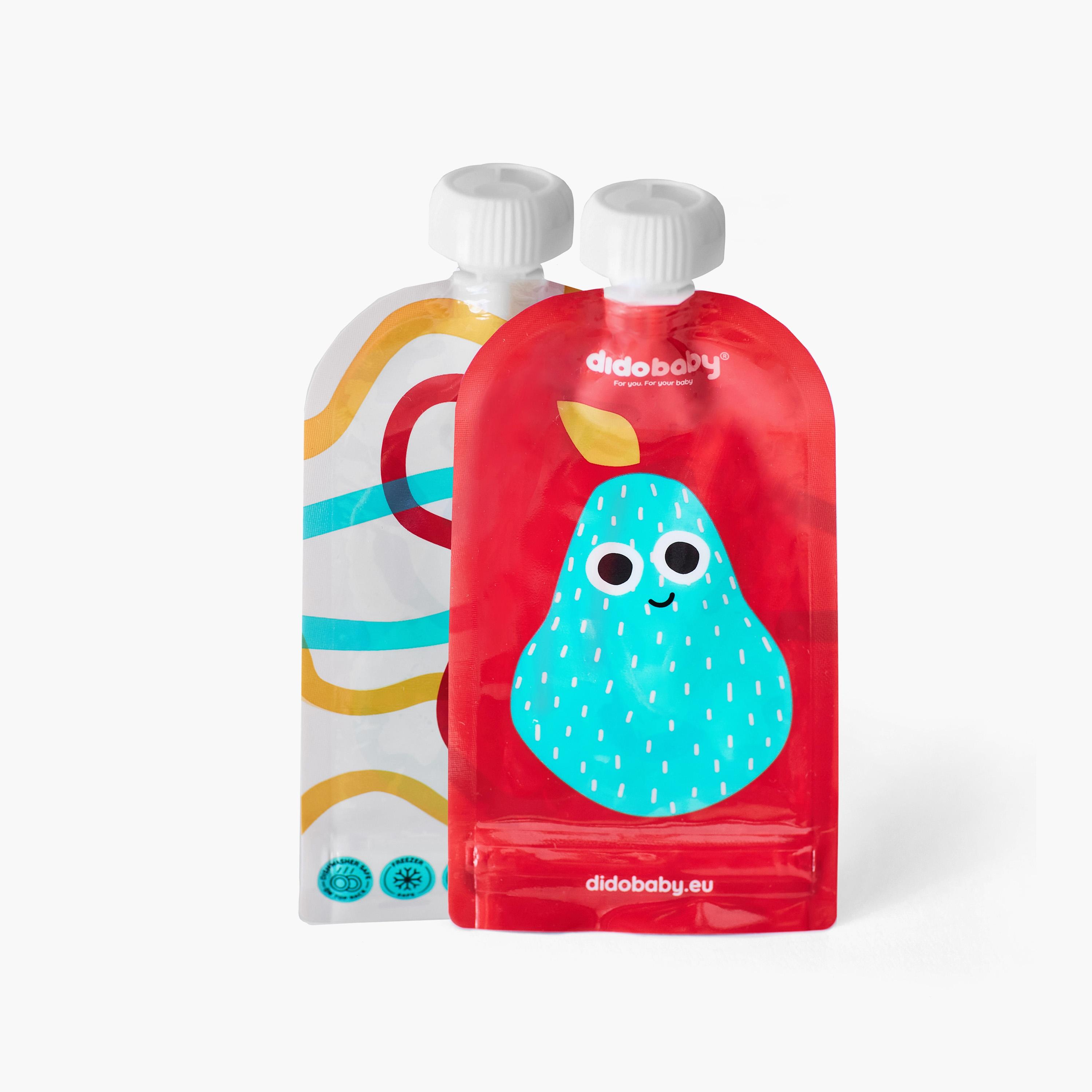Didobaby 6-Piece Reusable Food Pouches, Fruits-baby-feeding-accessories-image-2