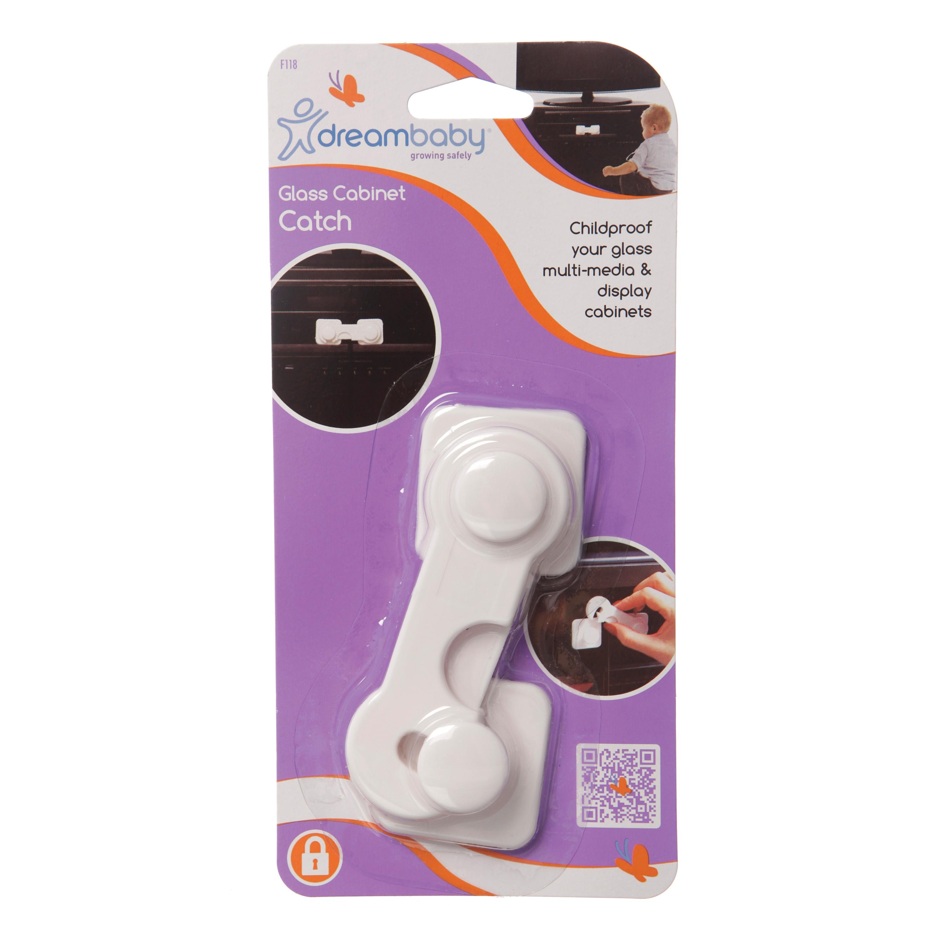 Dreambaby Furniture & Glass Cabinet Catch, White-baby-healthandsafety-babyproofing-image-2