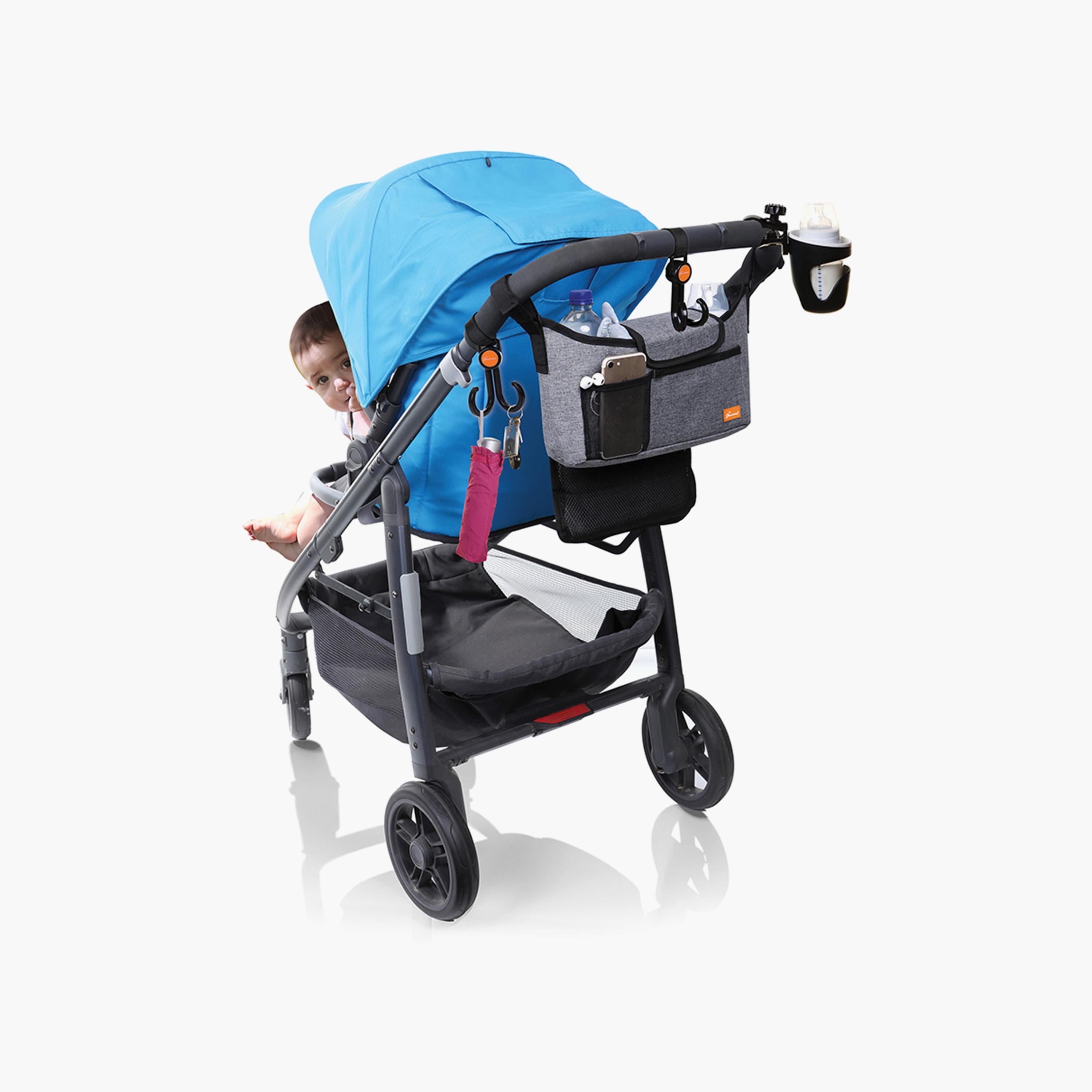 Dreambaby On-The-Go Stoller Organiser Combo Kit, Denim Grey-baby-gear-strollersandprams-accessories-image-4
