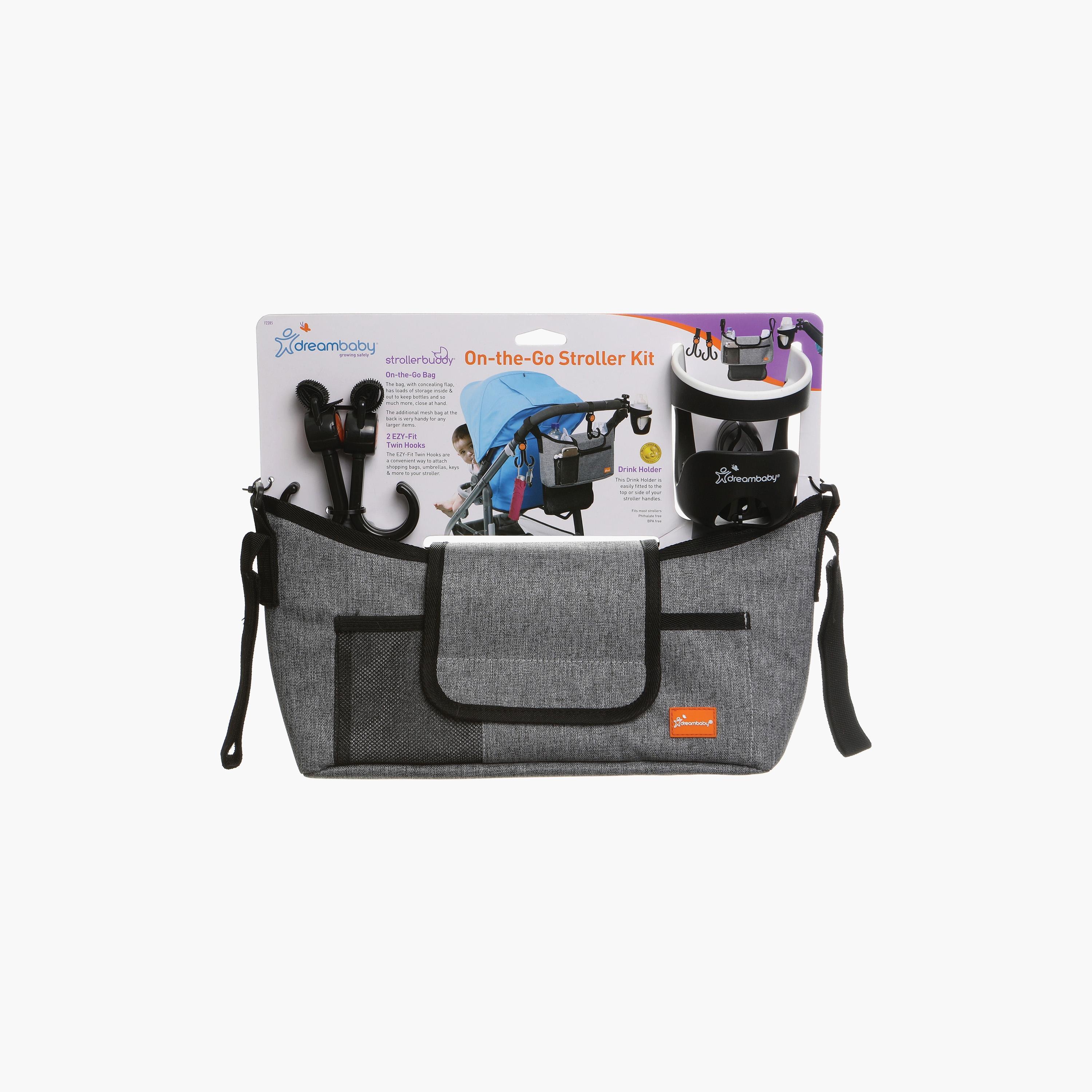 Dreambaby On-The-Go Stoller Organiser Combo Kit, Denim Grey-baby-gear-strollersandprams-accessories-image-5