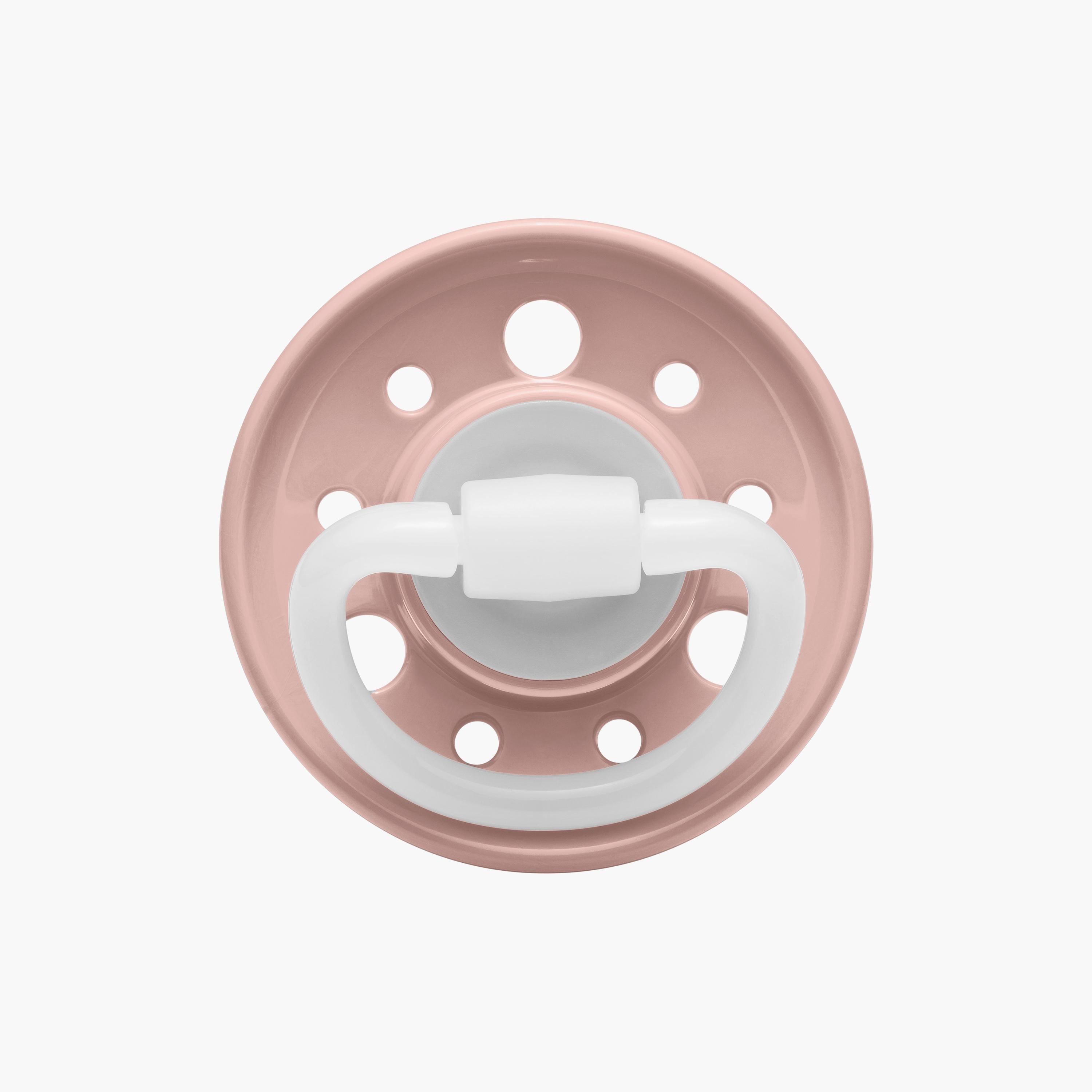 لهايات شيري مطاطية قطعتين من نيب، باللون الخوخي والوردي-baby-feeding-pacifiers-image-4